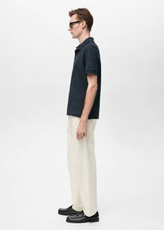 Regular-fit cotton piqué polo shirt — Dark Navy 5