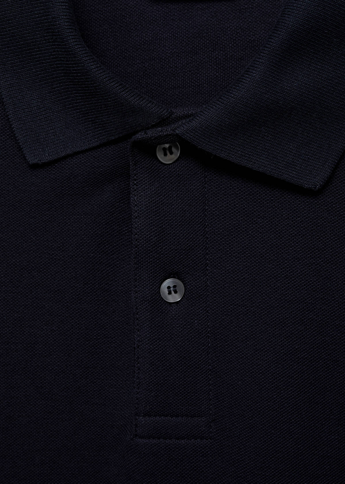 Regular-fit cotton piqué polo shirt — Dark Navy