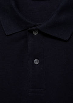 Regular-fit cotton piqué polo shirt — Dark Navy 7