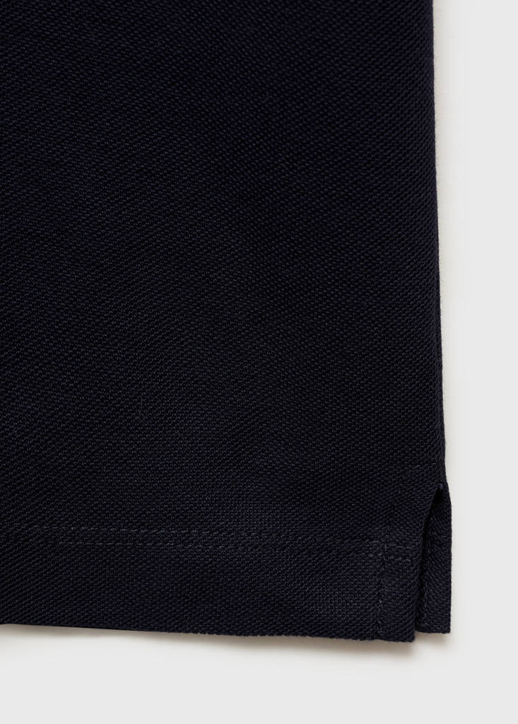Regular-fit cotton piqué polo shirt — Dark Navy