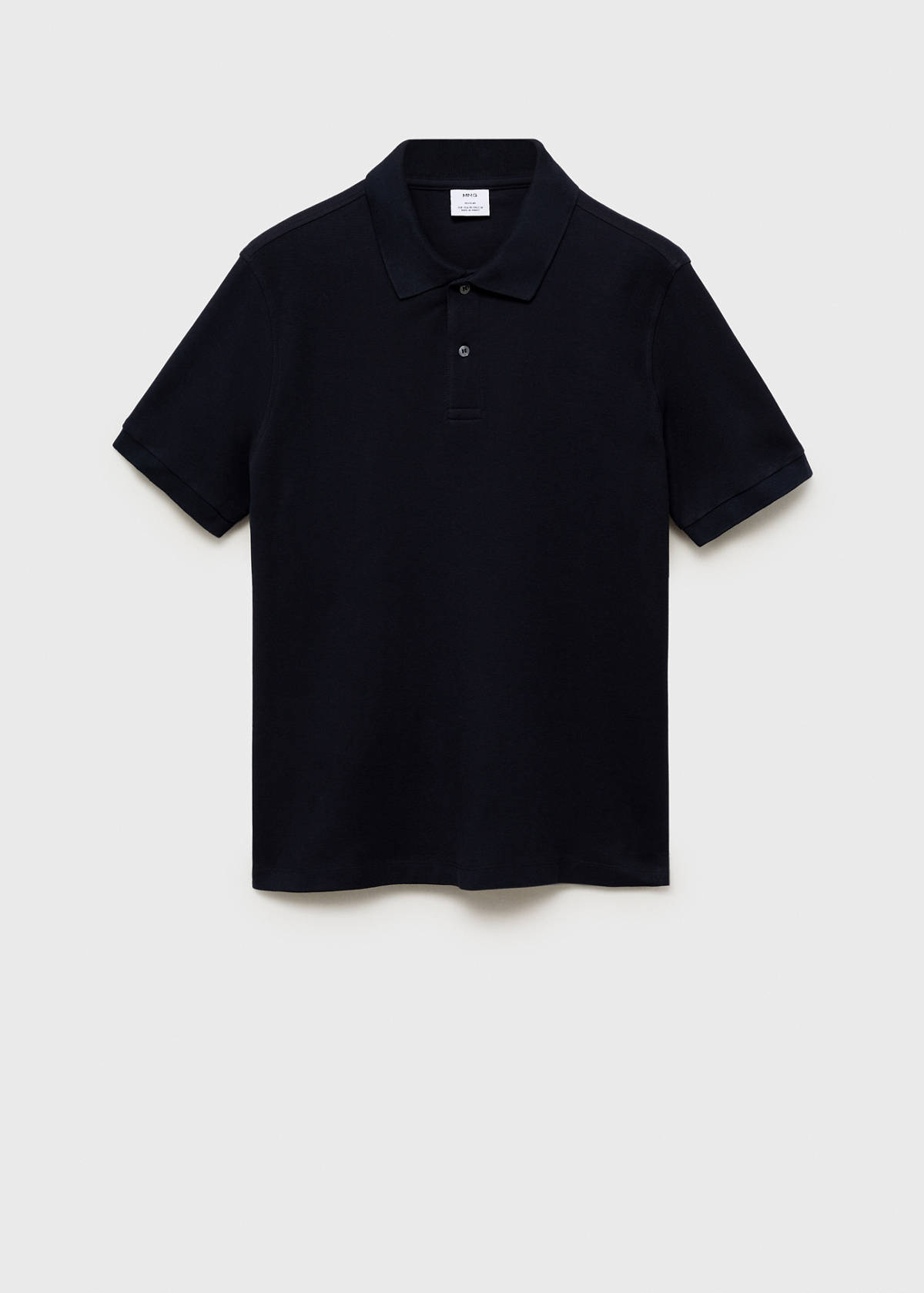 Regular-fit cotton piqué polo shirt — Dark Navy