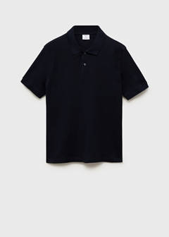 Regular-fit cotton piqué polo shirt — Dark Navy 6