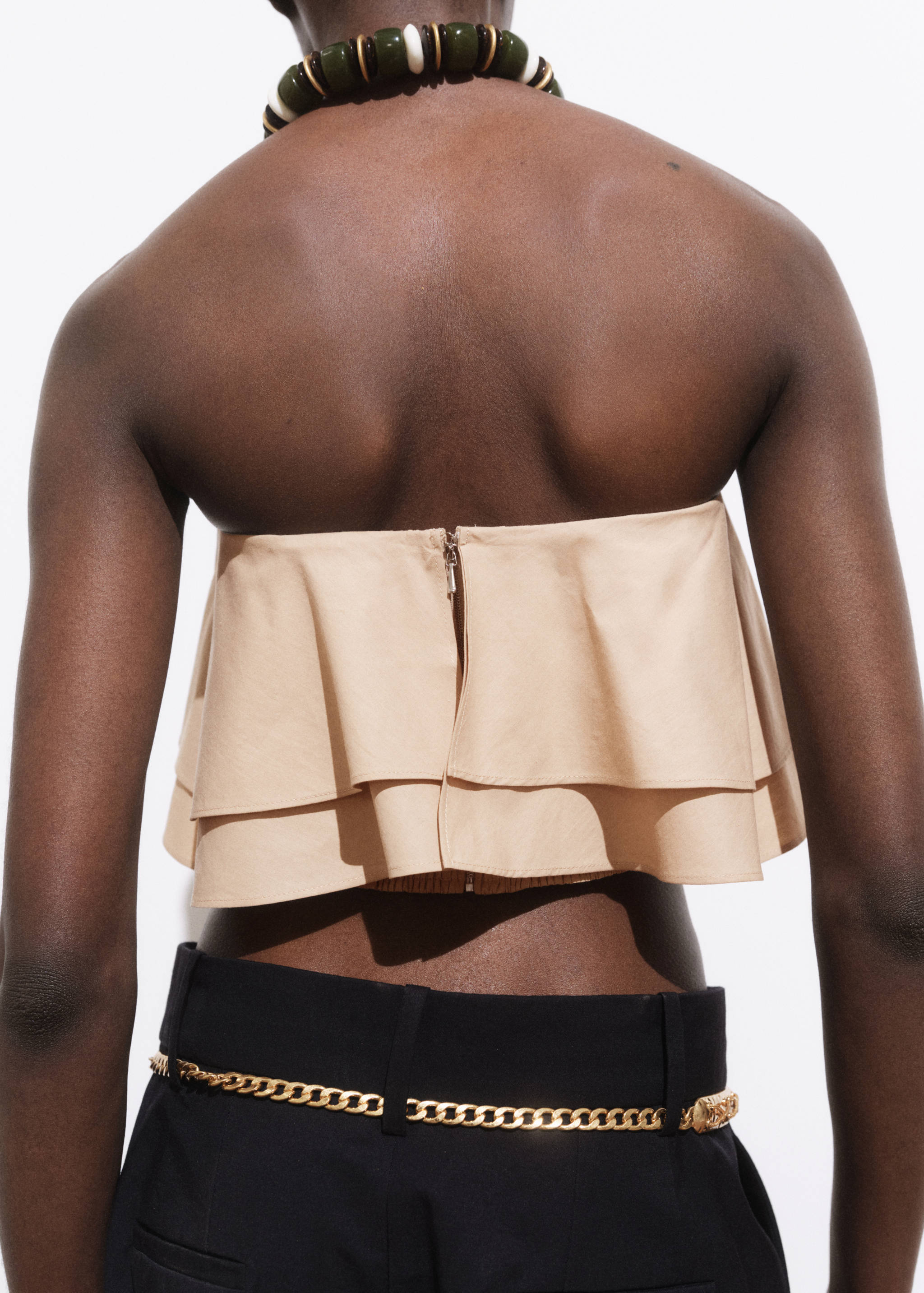 Strapless top with ruffles - Details of the article 6