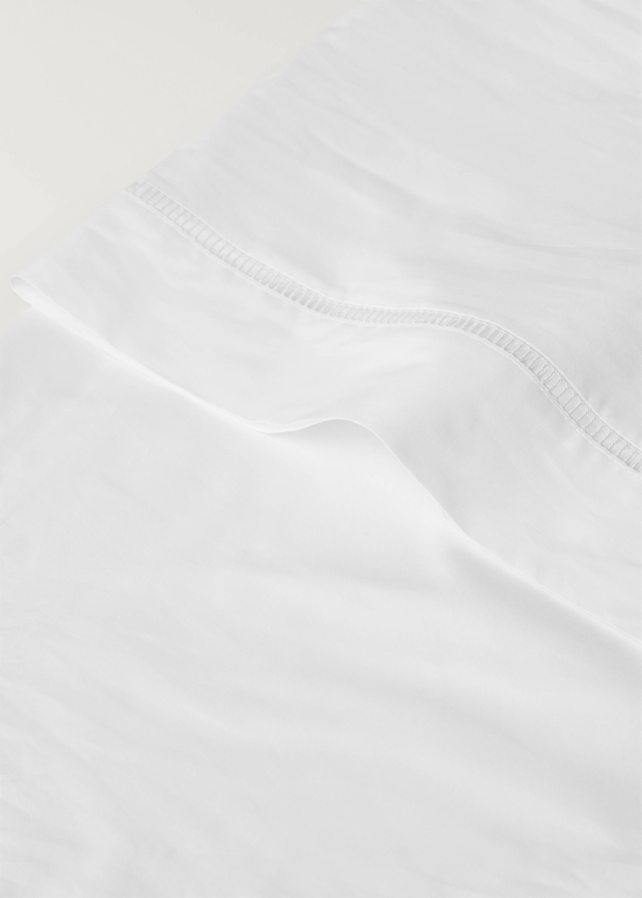 Cotton percale pillowcase with hemstitch 45x110 cm - Details of the article 2