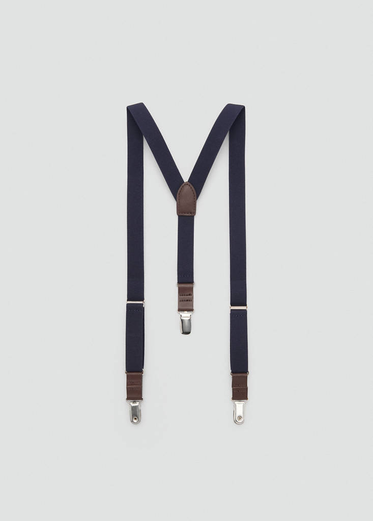 MANGO KIDS - Bretelles élastiques réglables bleu marine foncé - Taille unique - Bébé garçon