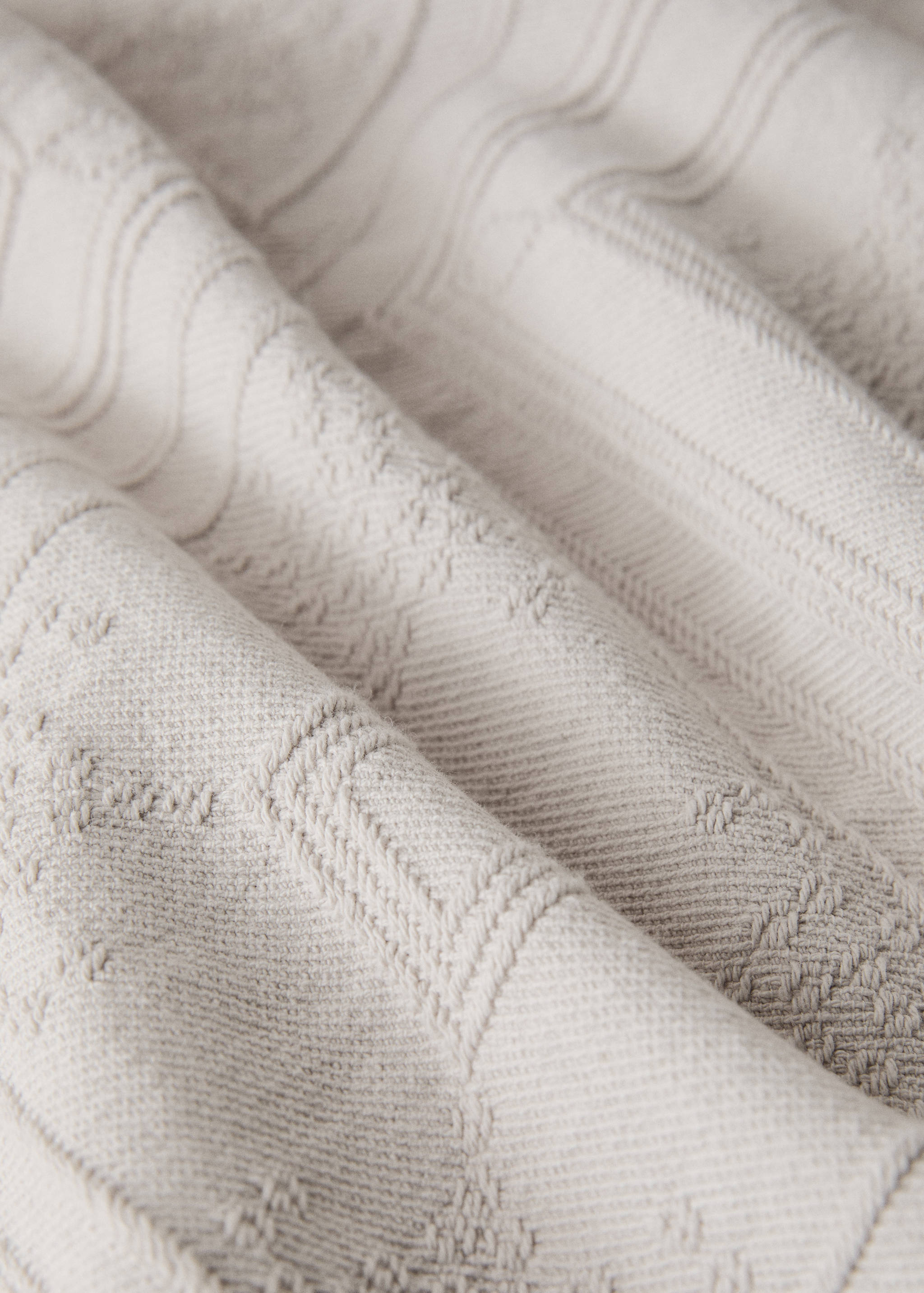 Cotton jacquard diamond-pattern bedspread for 130/150 cm bed - Details of the article 1
