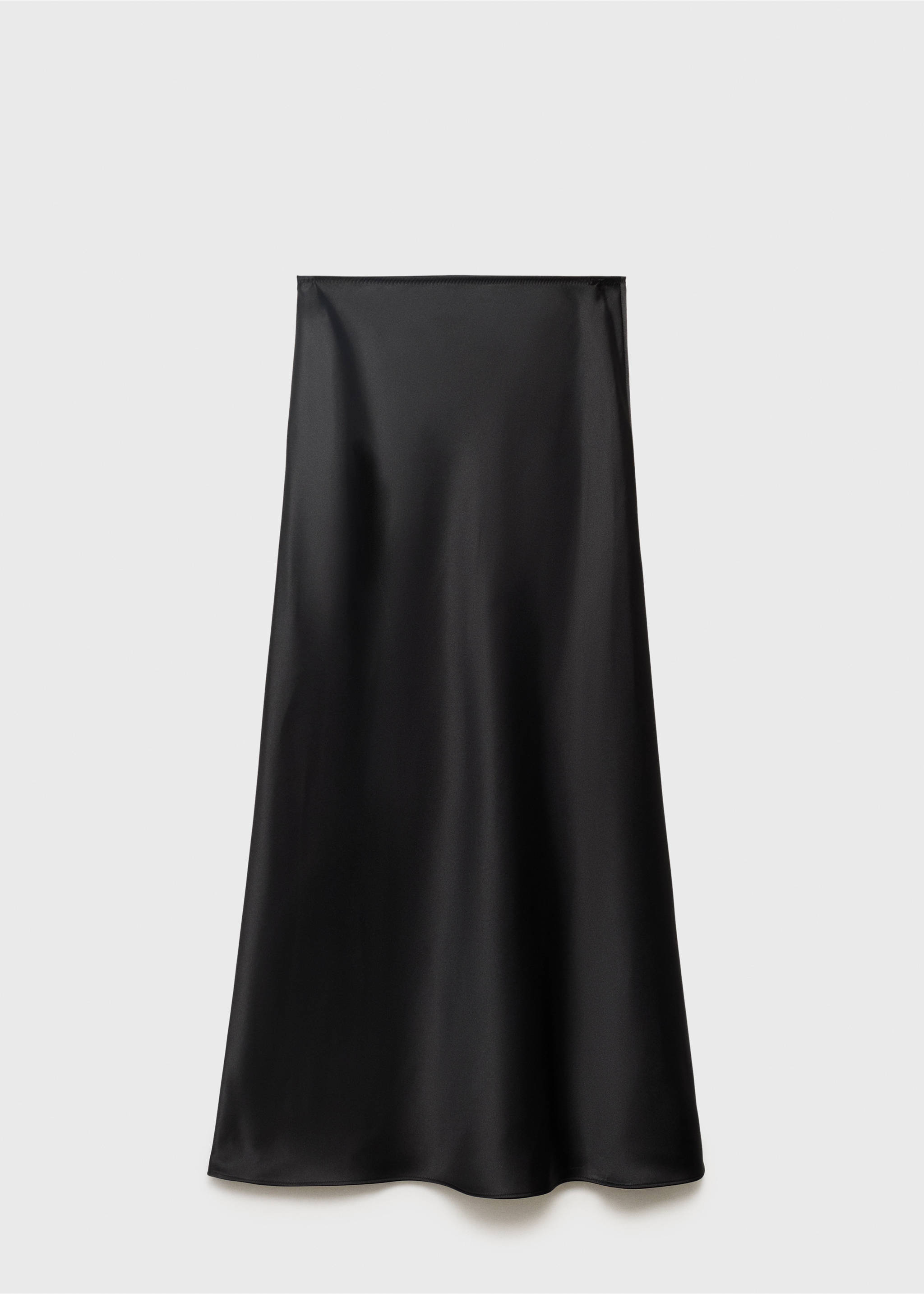 Satin long skirt - Article without model, Black. Ref: 17051288-00.