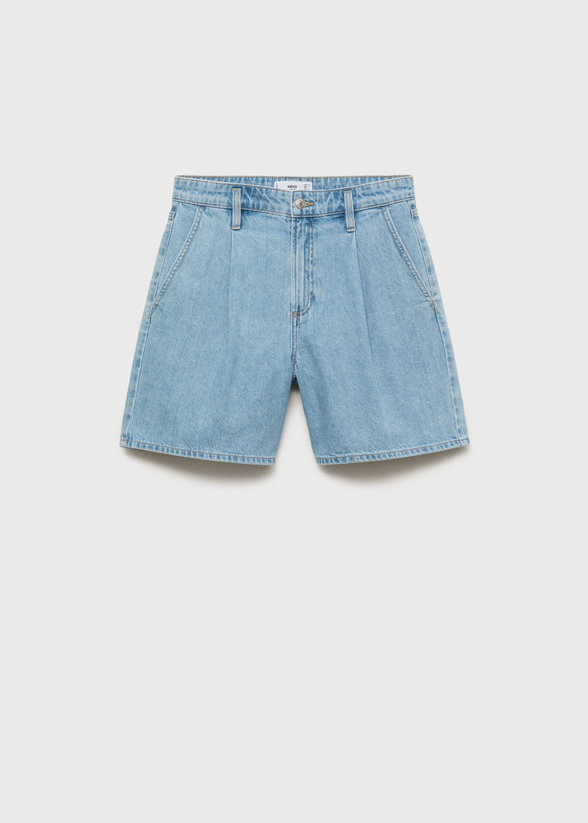 Bermuda en jean taille normale à pinces - Article sans modèle