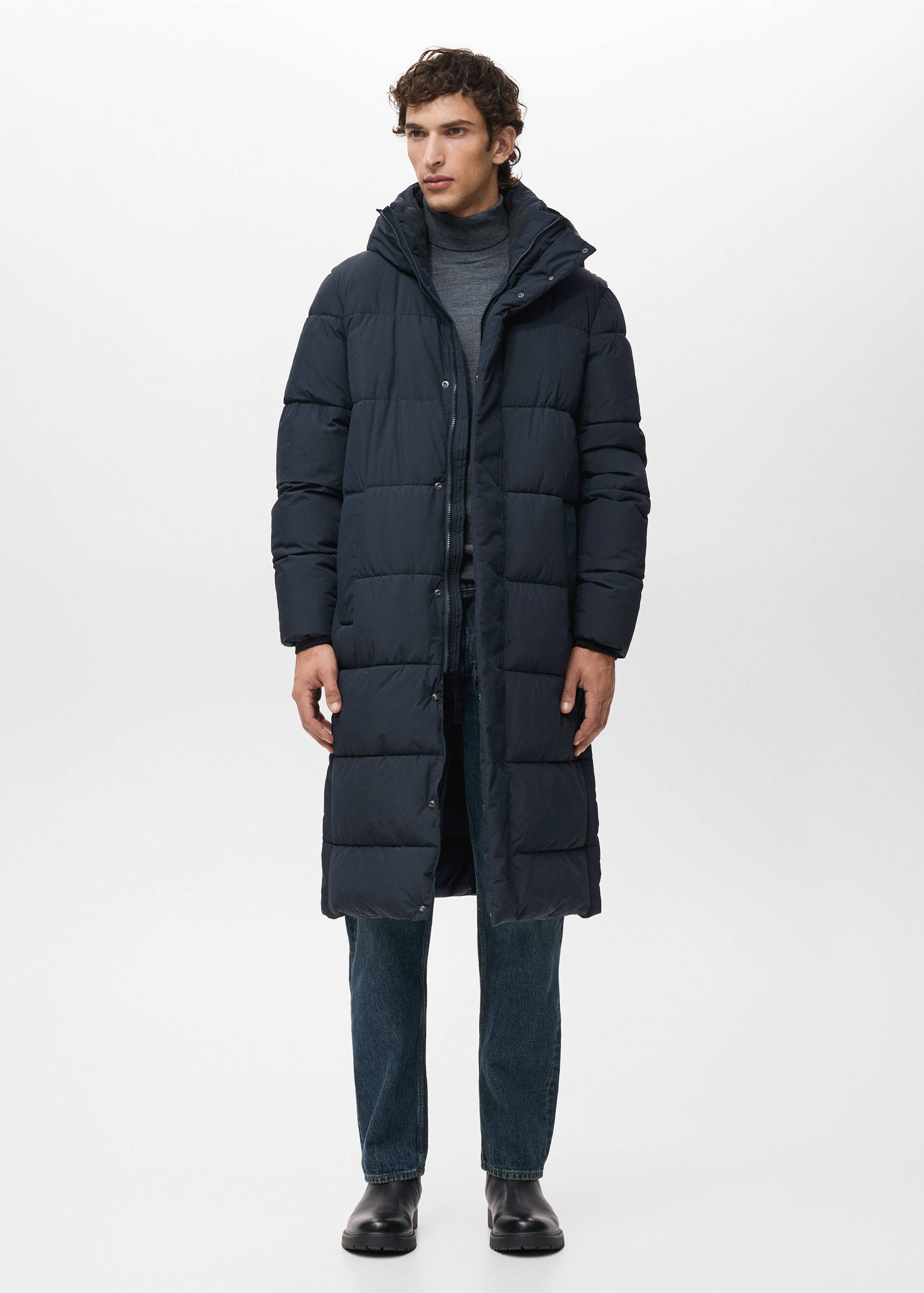 Anorak long matelassé résistant à l’eau - Plan général
