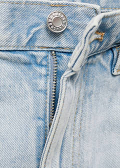 Denim skirt with frayed hem — Light Blue 9