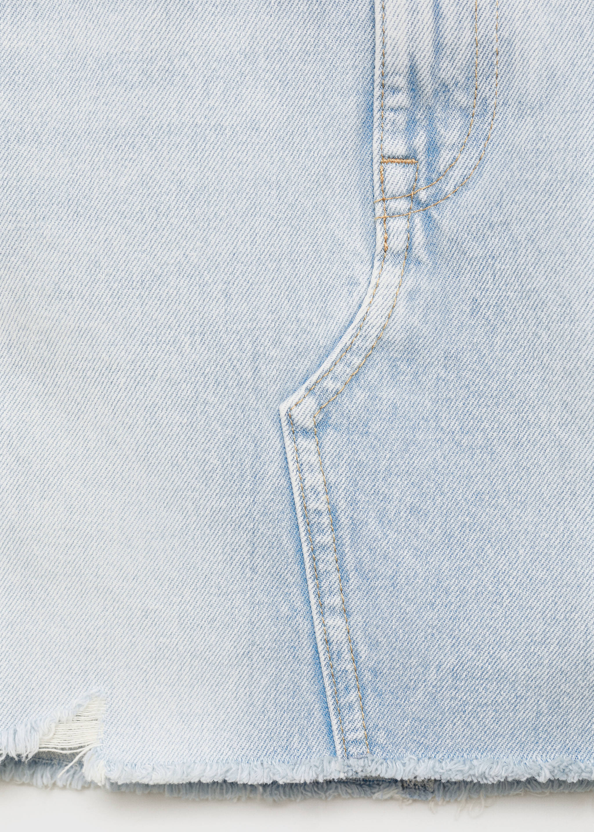 Jupe denim bas effiloché - Détail de l'article 0