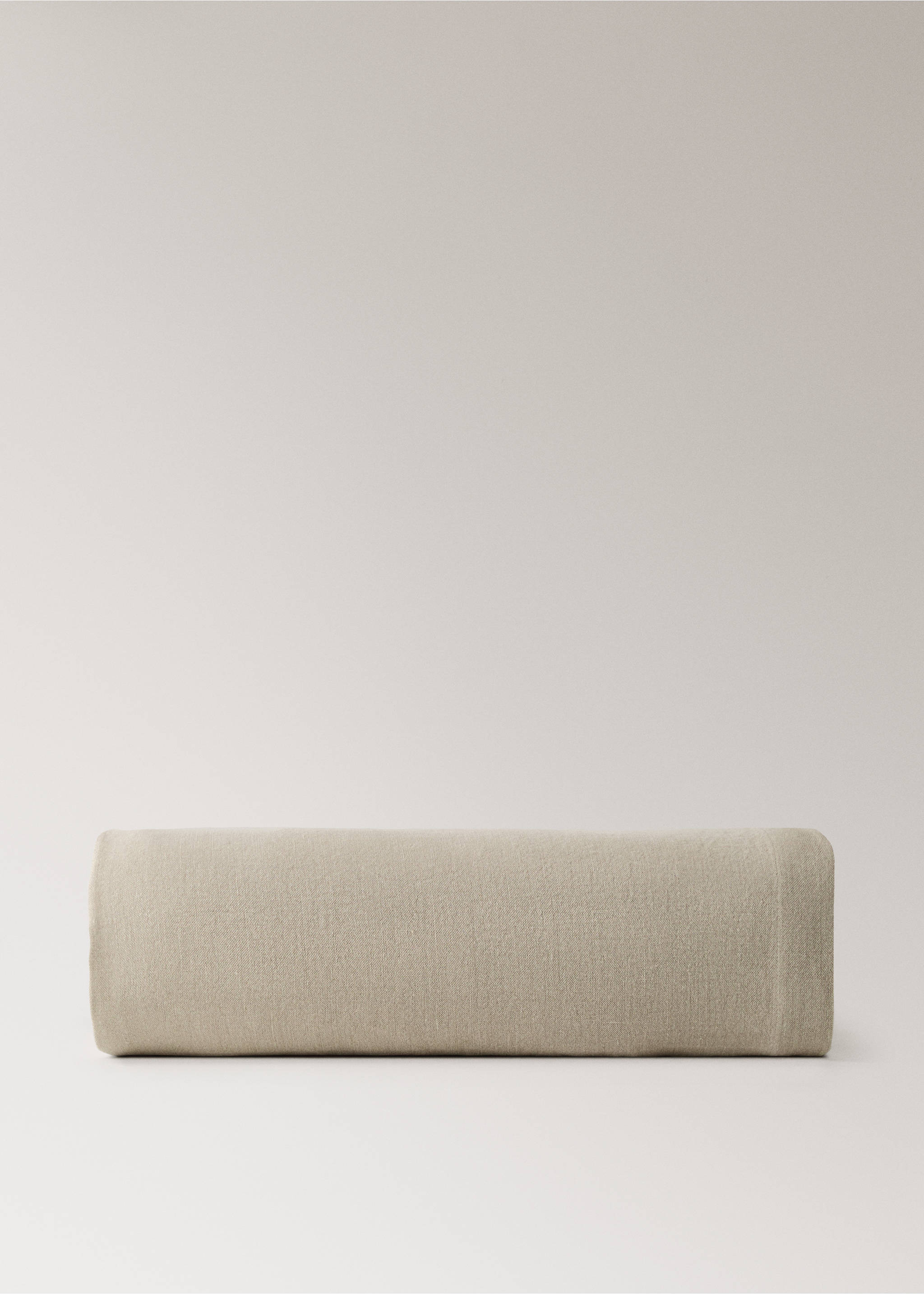 Bed throw 100% linen - Article without model, Beige. Ref: 17051521-00.