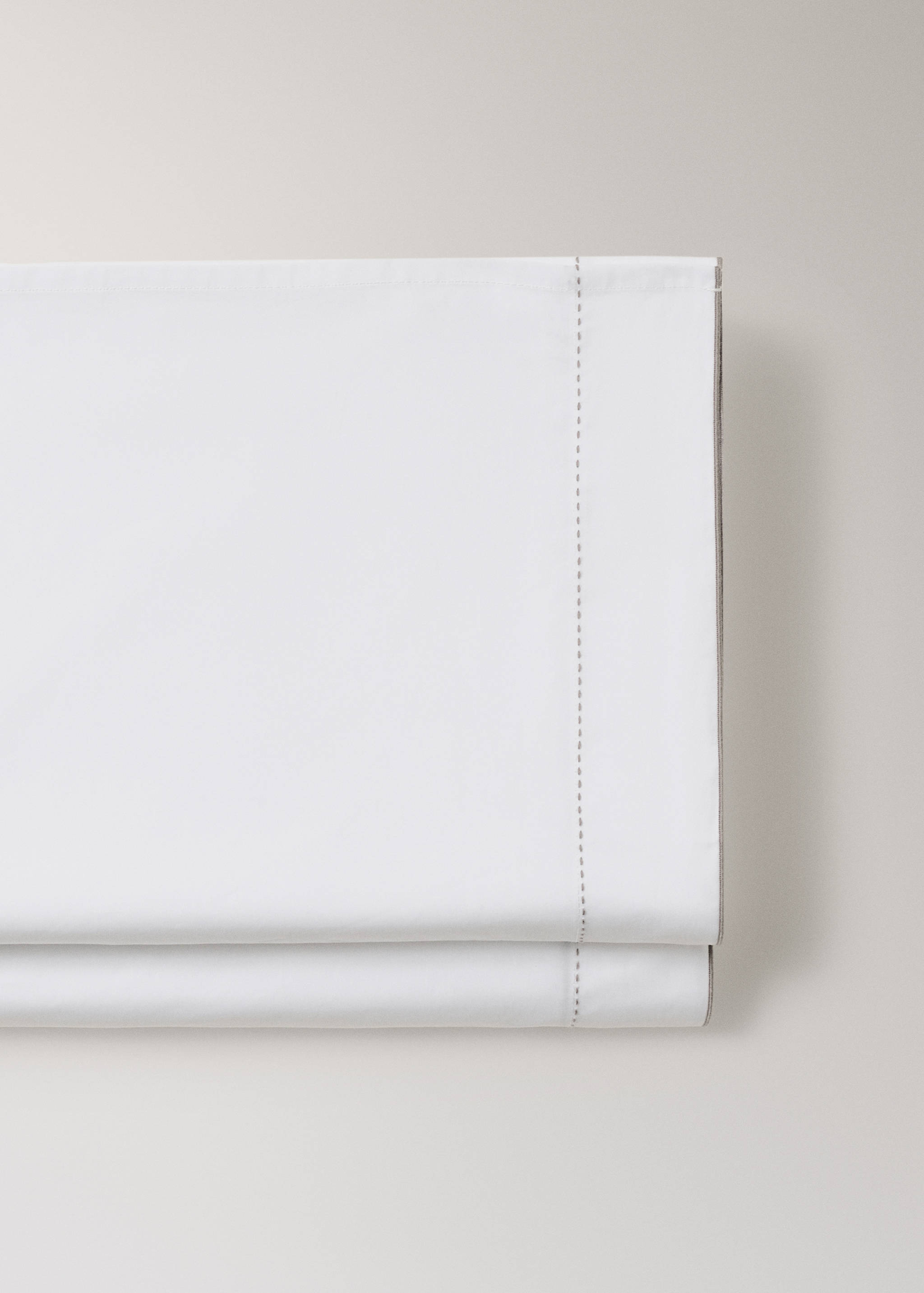 200-thread count percale cotton top sheet for 150/160 cm bed - Details of the article 3
