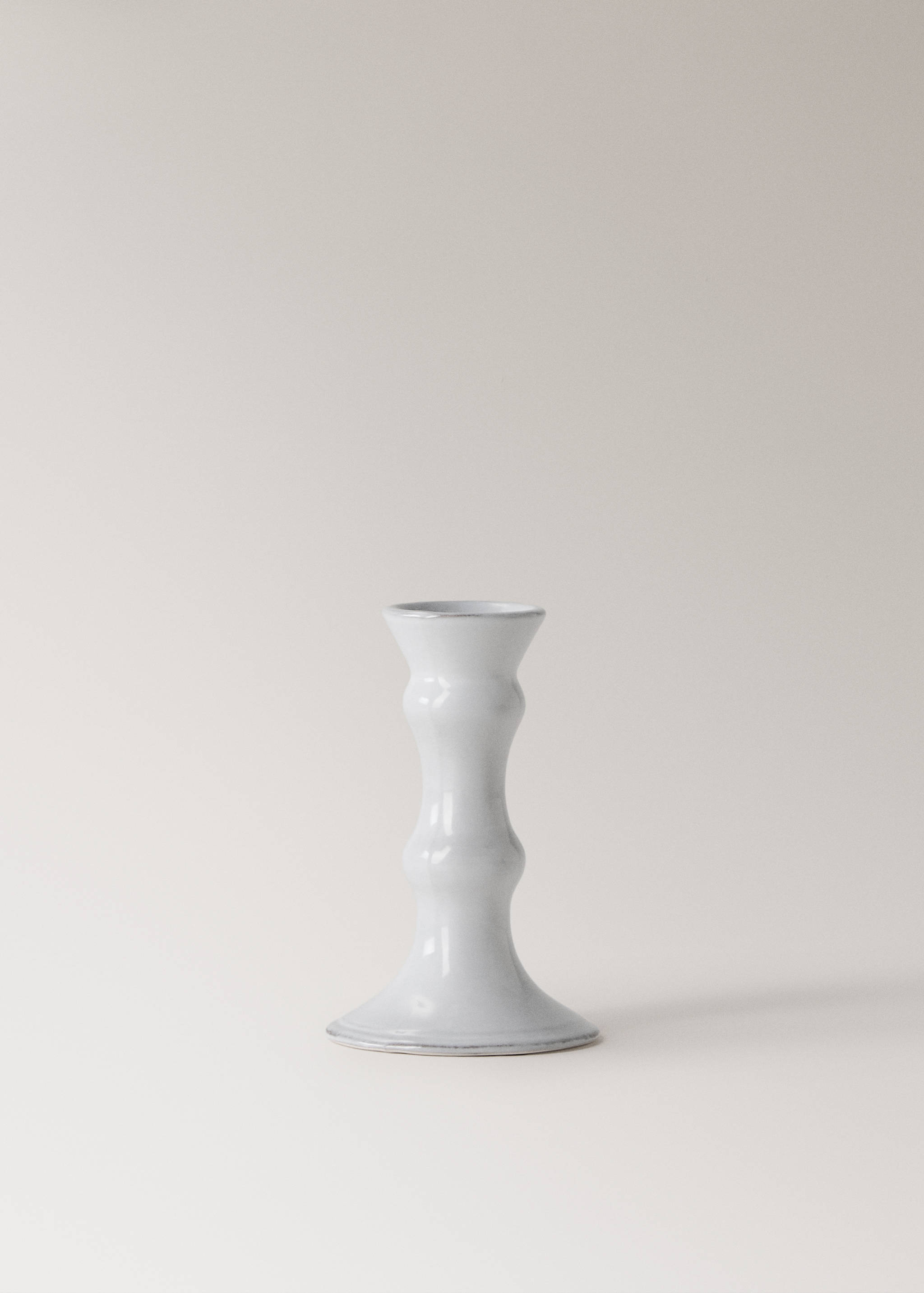 Stoneware candelabra with glossy finish - Article without model