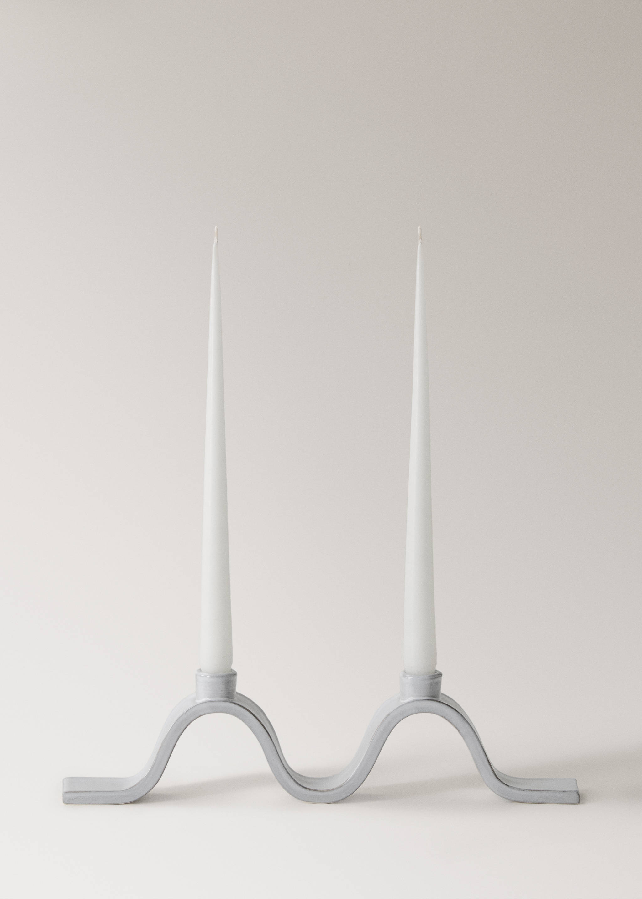 Ljusstake i stengods vågmönster och glansig finish - Detaljer om artikeln 3