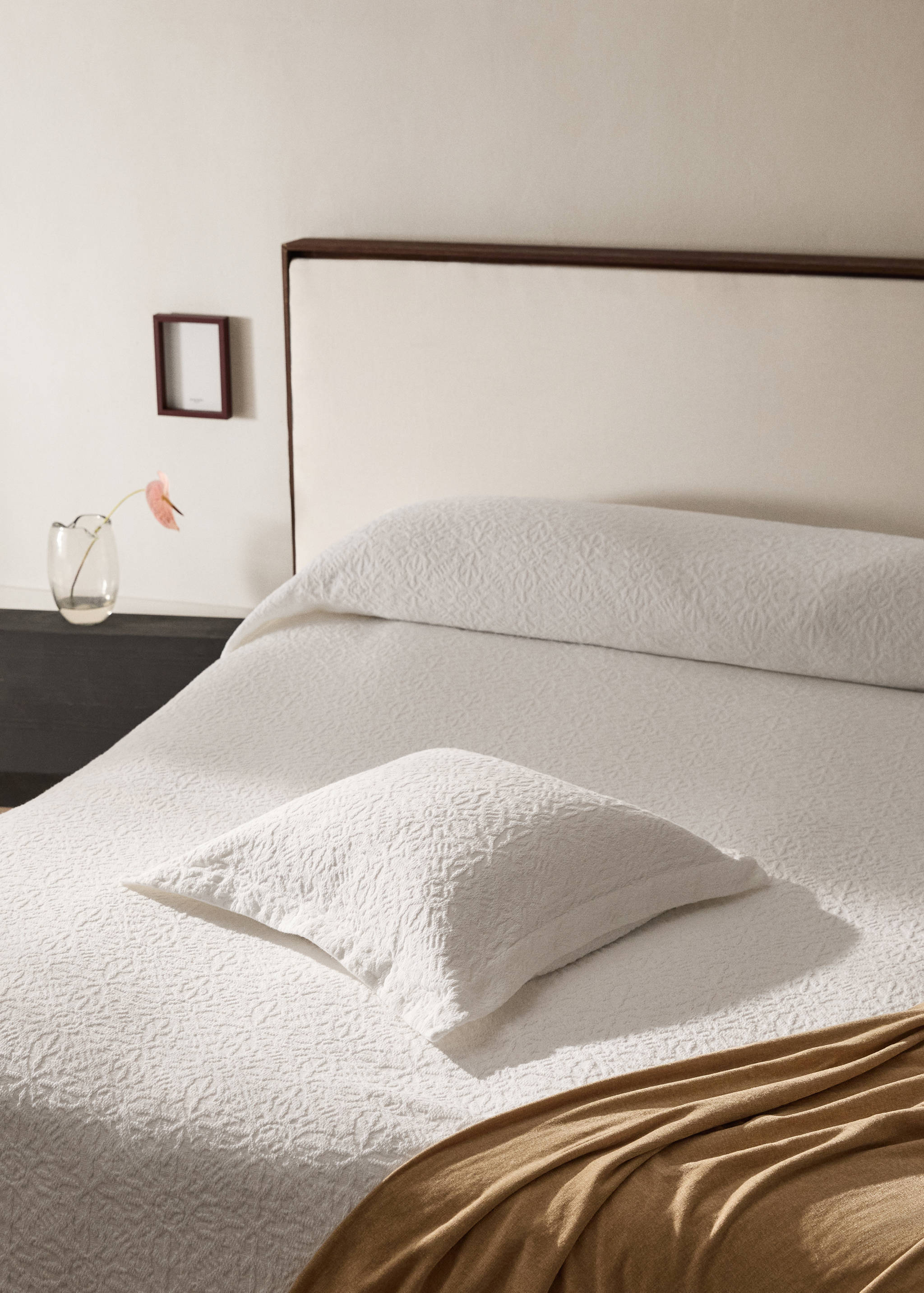 Sengeteppe i jacquard bomull med mosaikkmønster, seng 180/200 cm - Artikkeldetalj 7