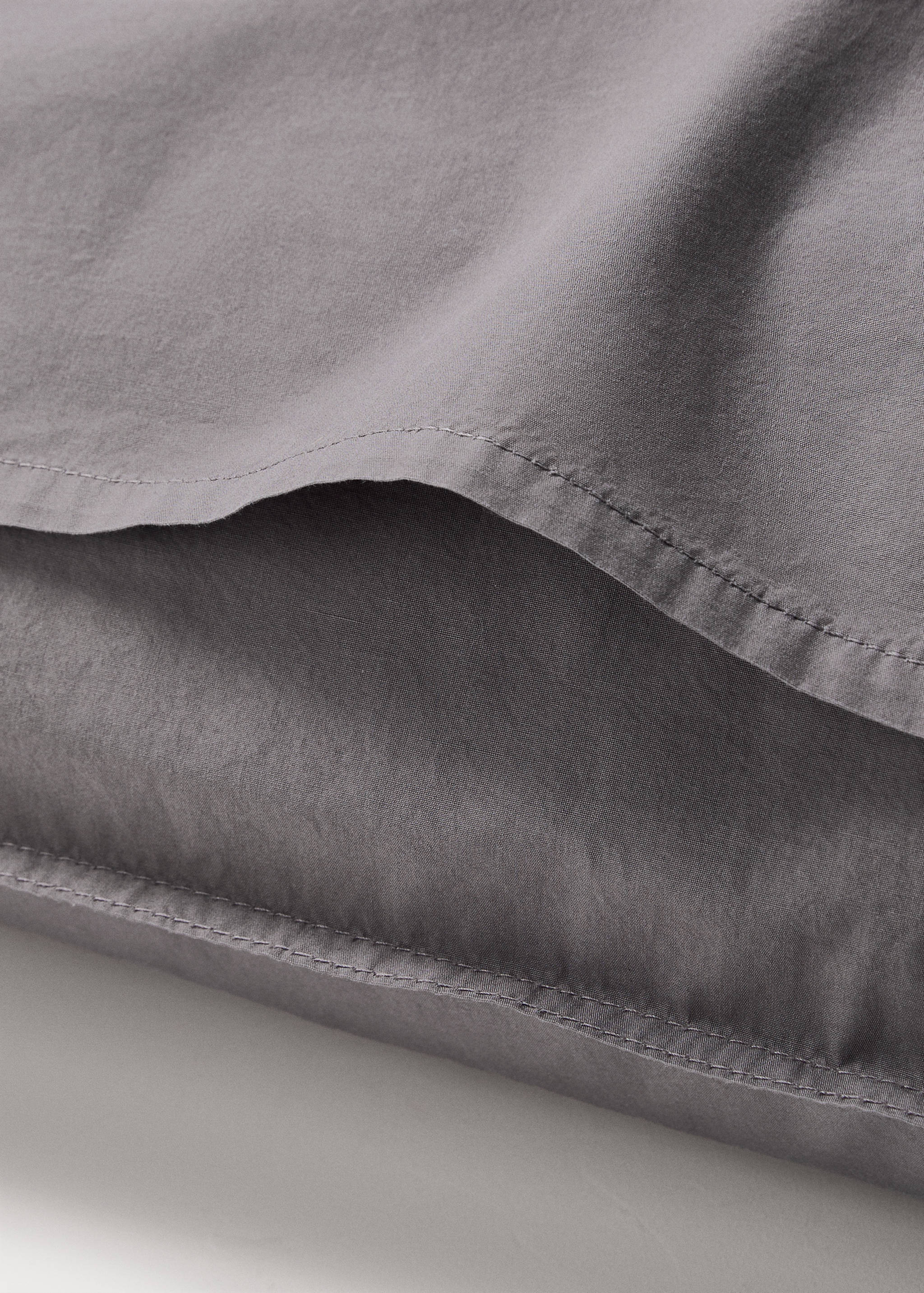 Two cotton poplin pillowcases with double stitching 60x60 cm - Details of the article 3