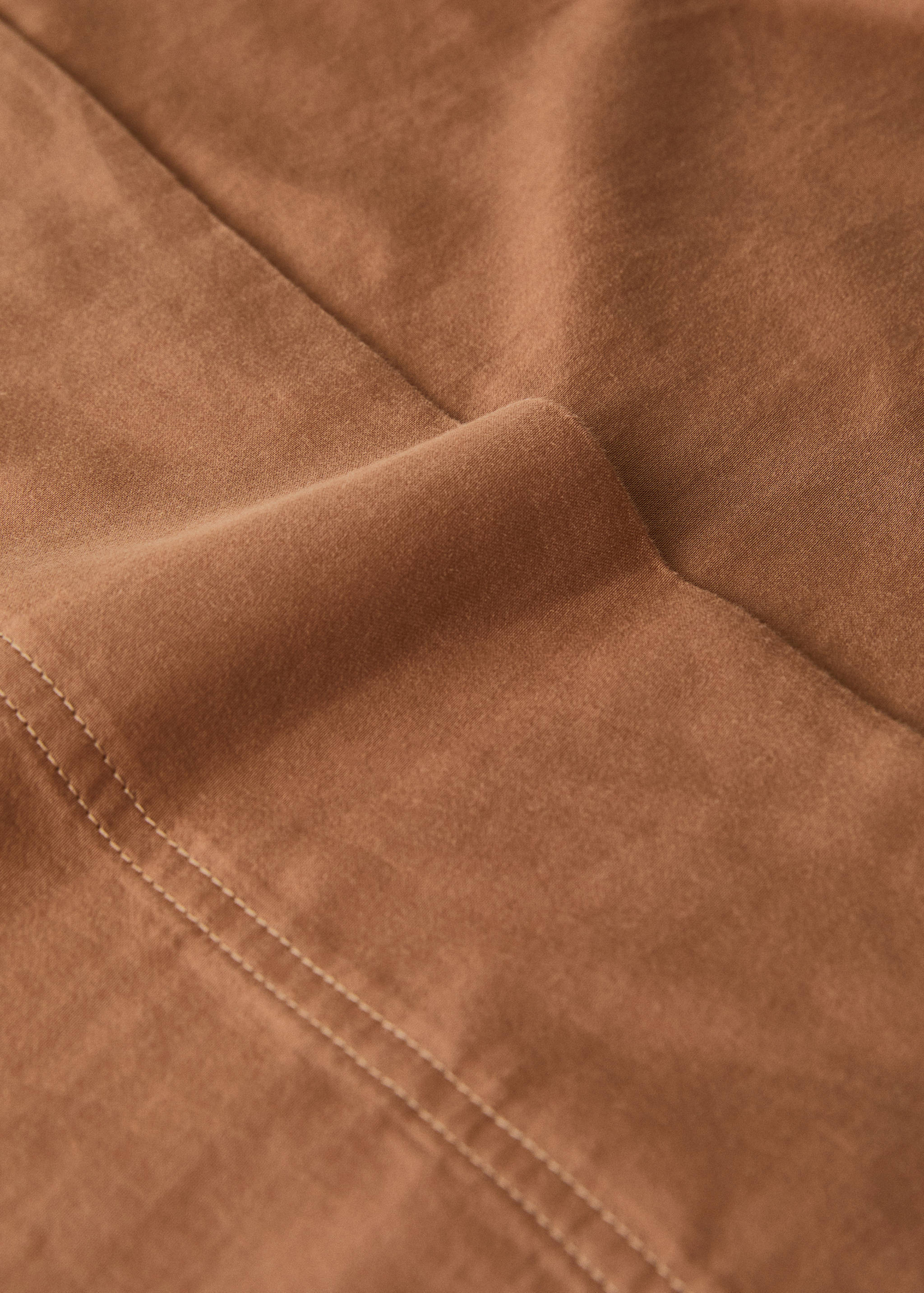 Housse d’oreiller coton satin lavé double surpiqûre 45x110 cm - Détail de l'article 1