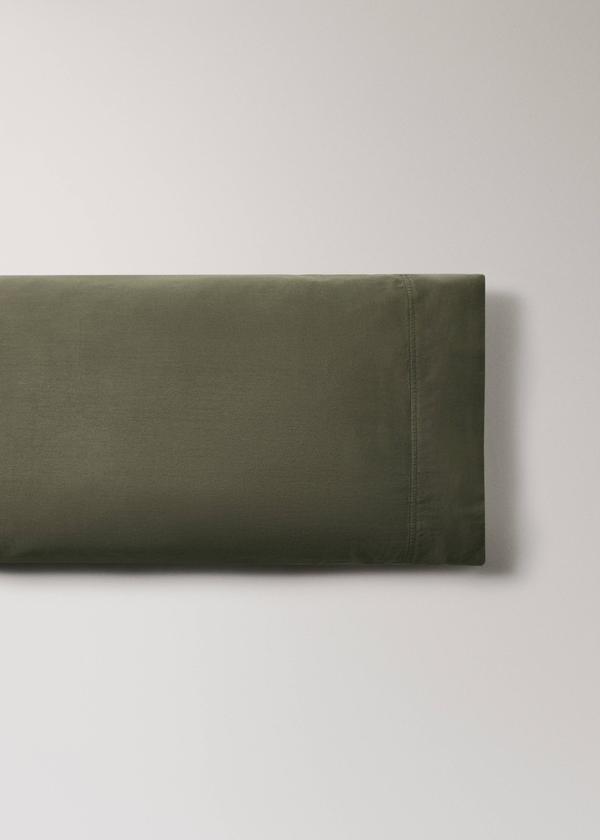 Housse d’oreiller coton satin lavé double surpiqûre 45x110 cm - Article sans modèle