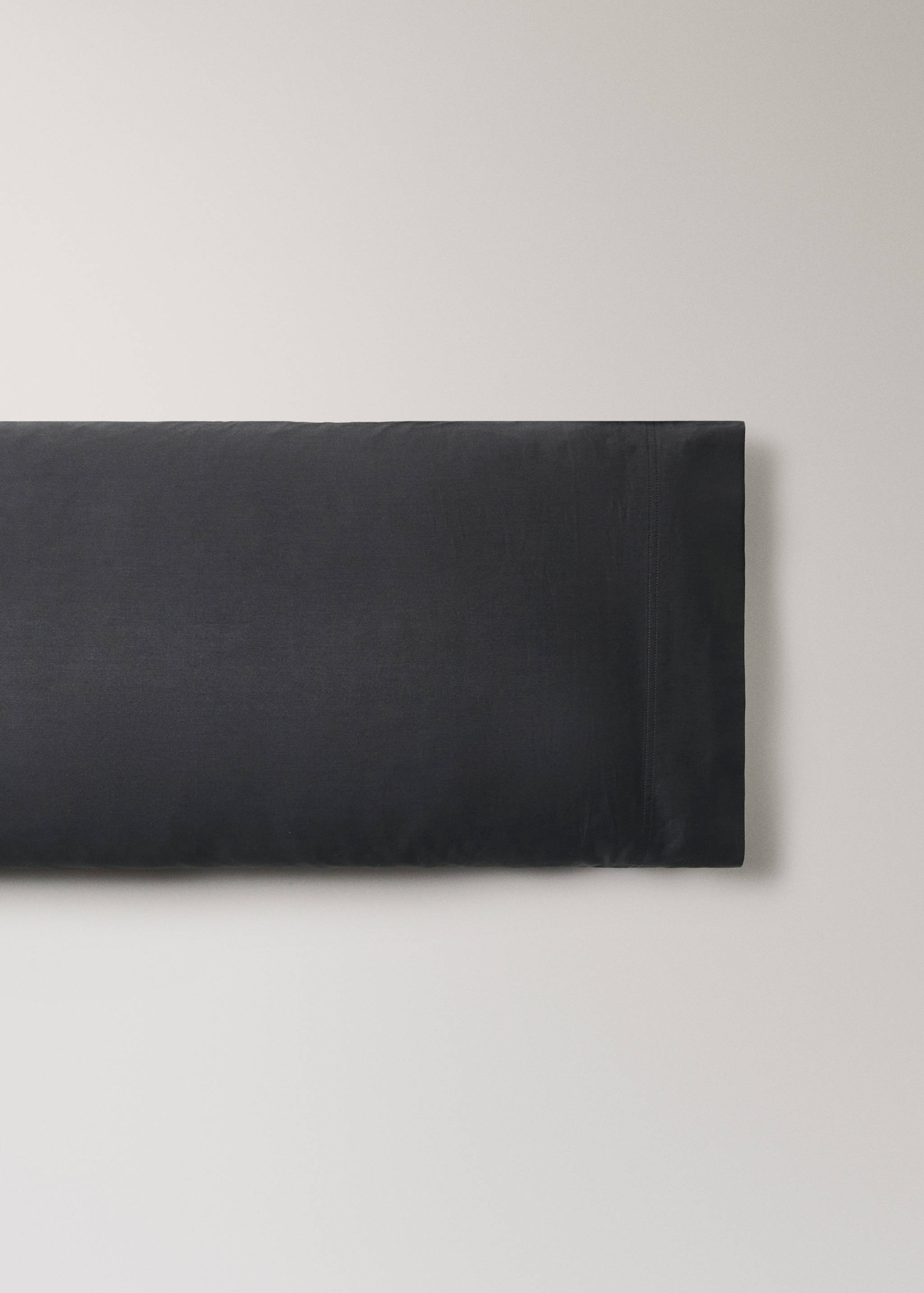 Housse d’oreiller coton satin lavé double surpiqûre 45x110 cm - Article sans modèle