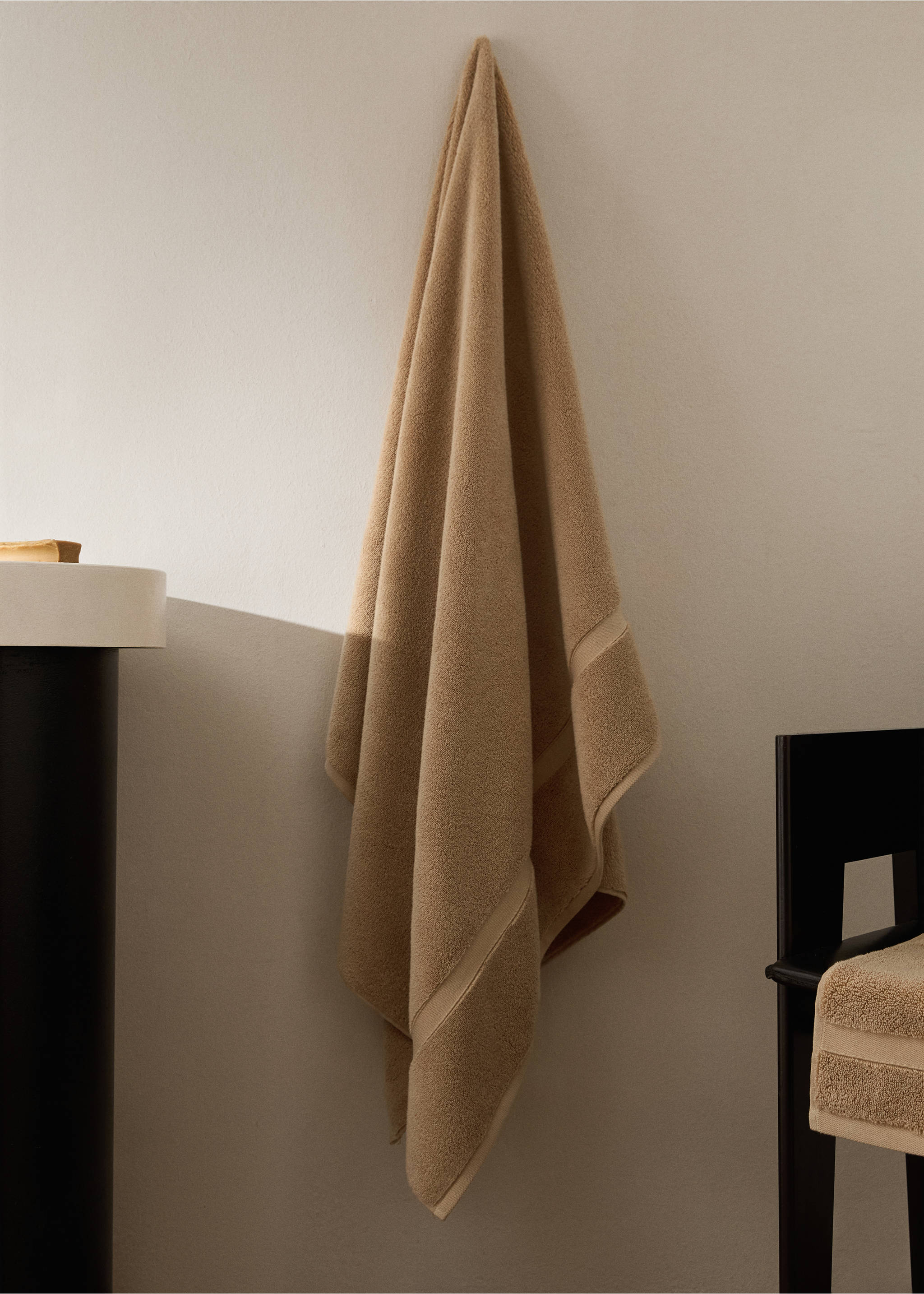 Extra soft bath towel - General plane, Medium Brown. Ref: 17051557-00.