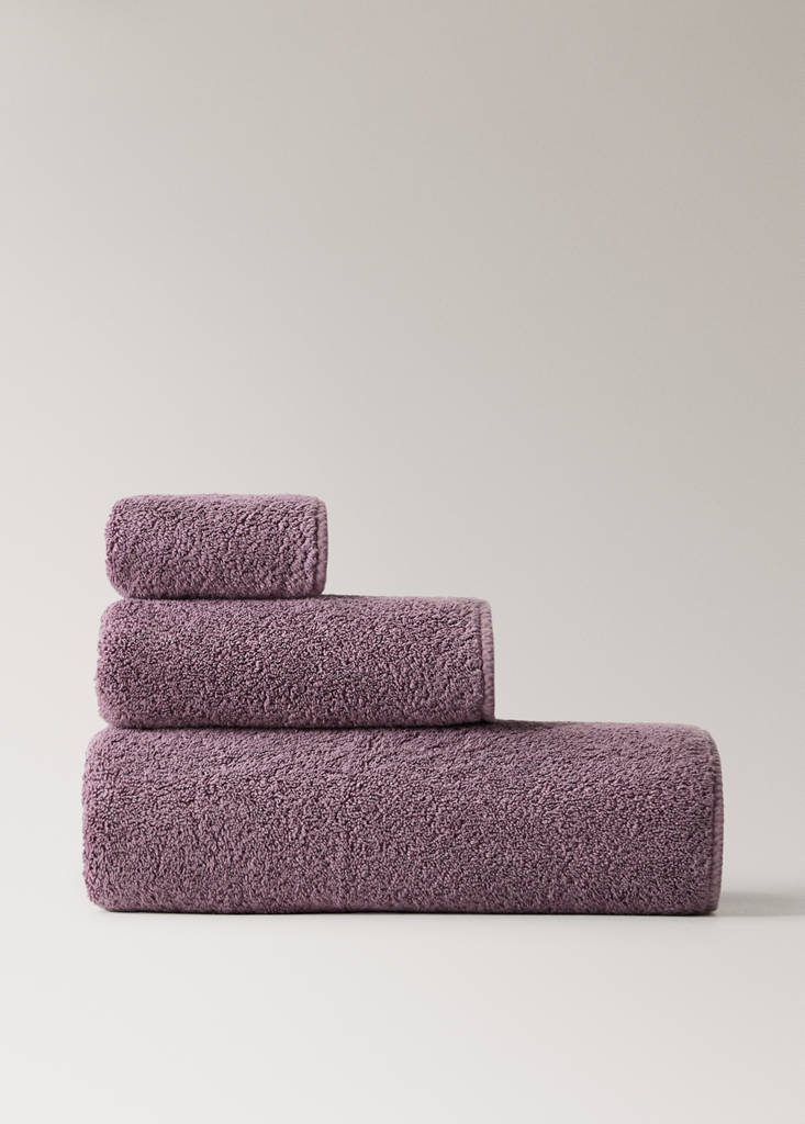 Garment-dyed towel — Purple