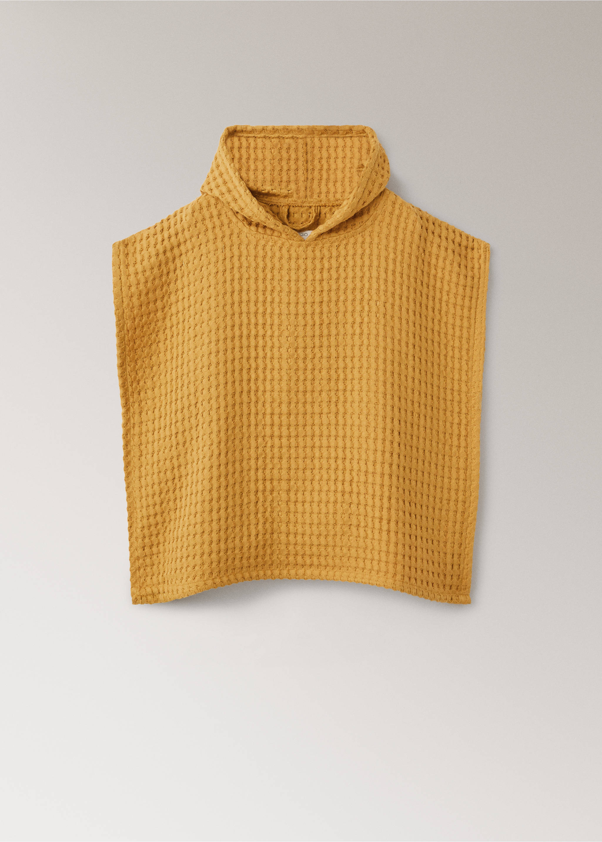 Çocuk için gofre kumaş pamuklu panço - Modelsiz ürün, Hardal Rengi. Ref: 17051567-00.