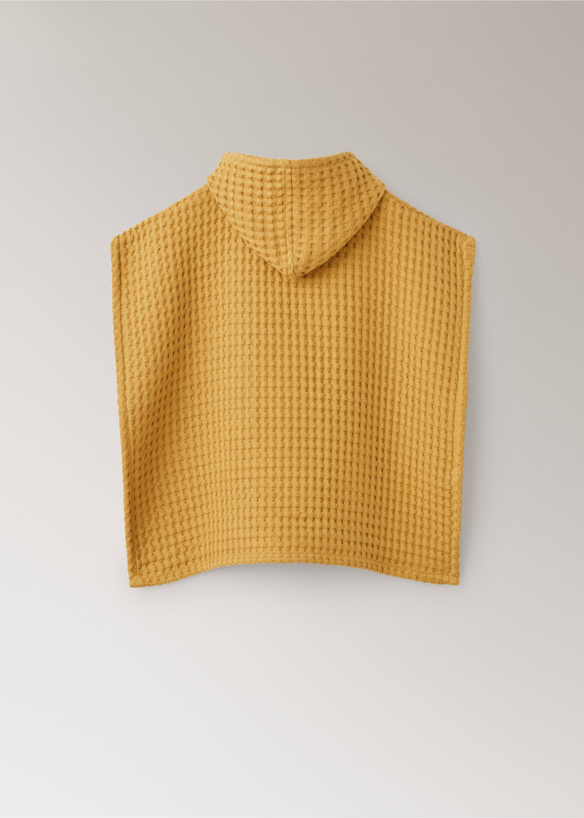 Çocuk için gofre kumaş pamuklu panço - Ürün detayı 1, Hardal Rengi. Ref: 17051567-00.