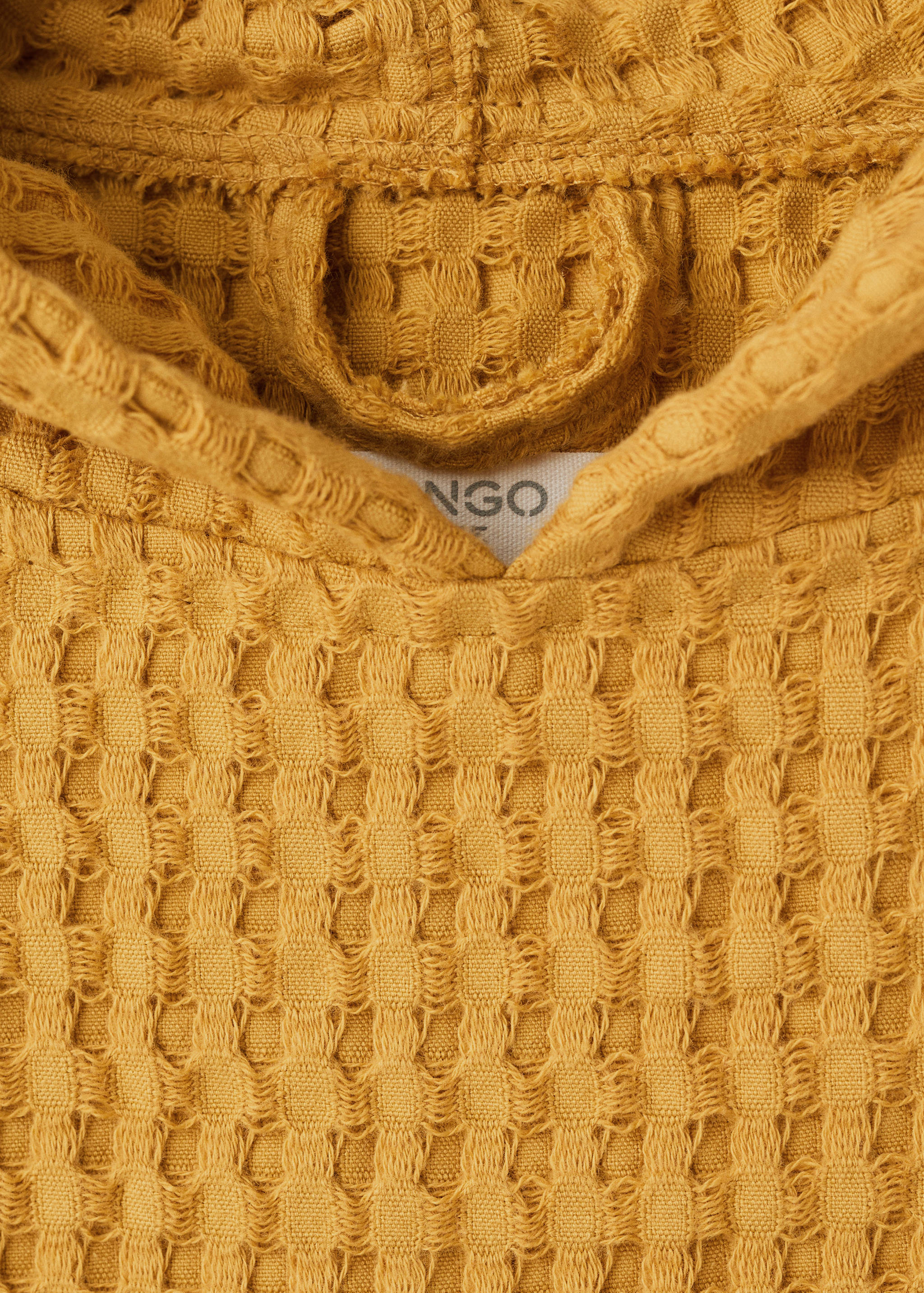 Children's poncho in waffle cotton - Details of the article 2