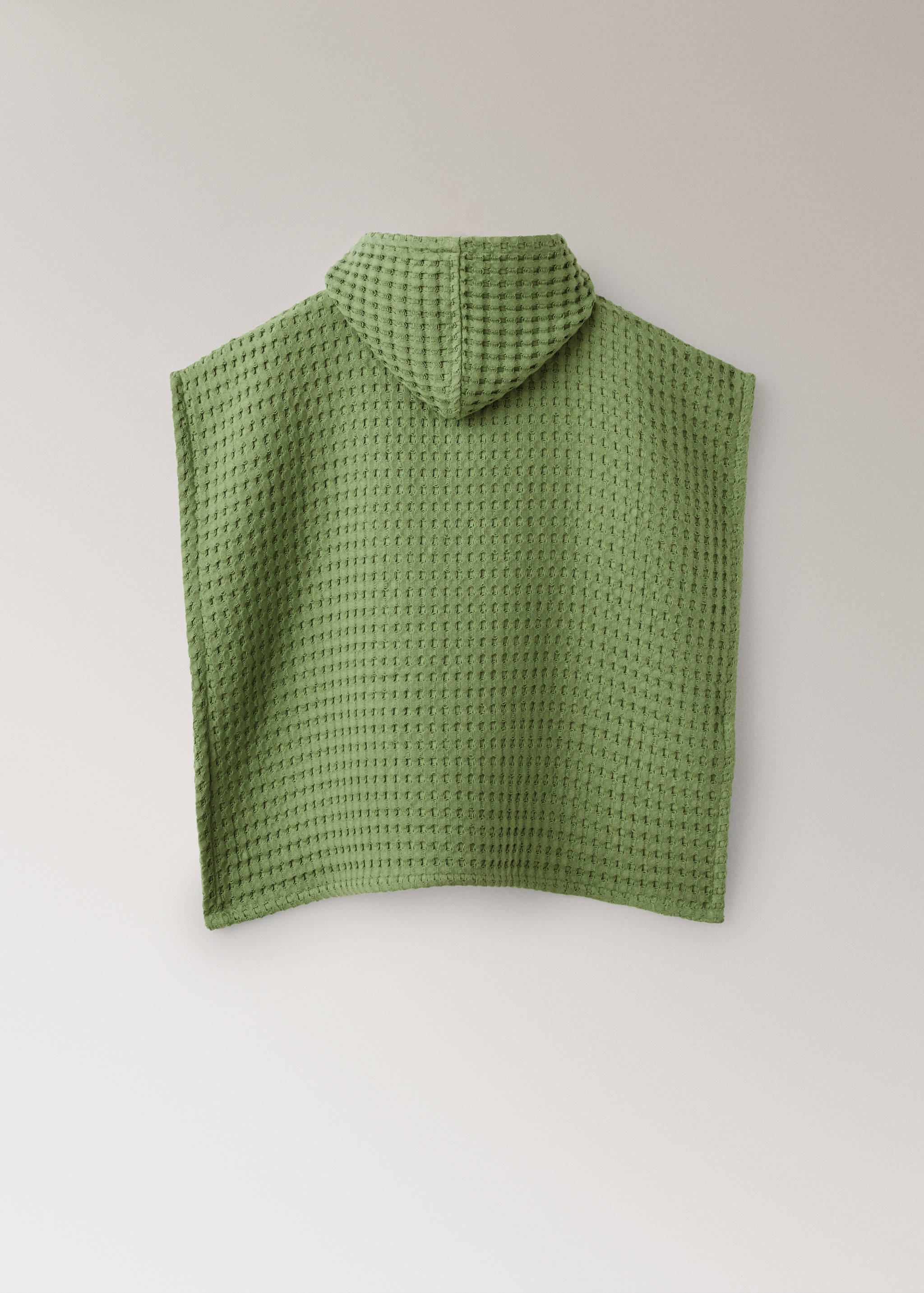Children's poncho in waffle cotton - Details of the article 1