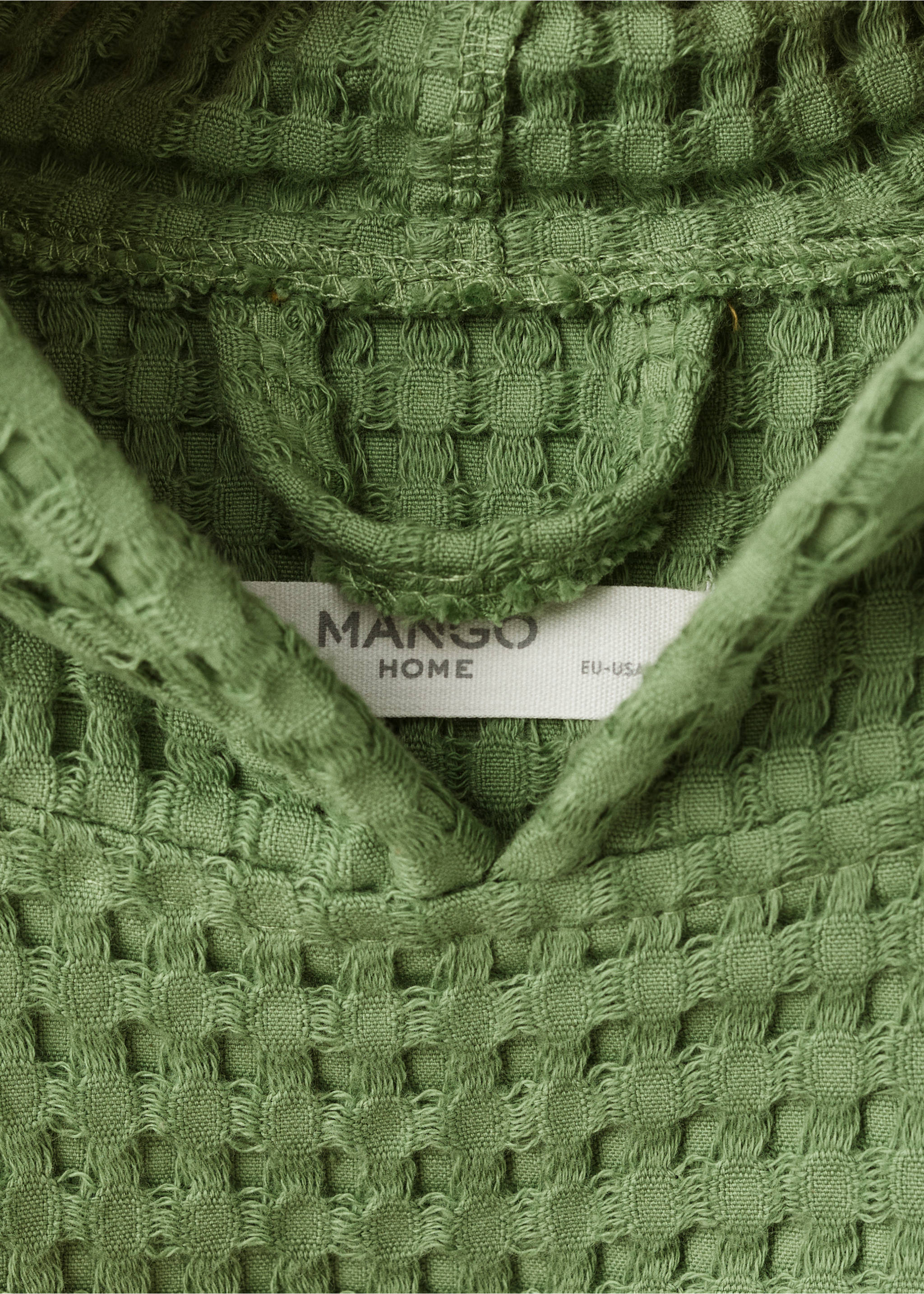 Çocuk için gofre kumaş pamuklu panço - Ürün detayı 2, Yeşil. Ref: 17051567-00.