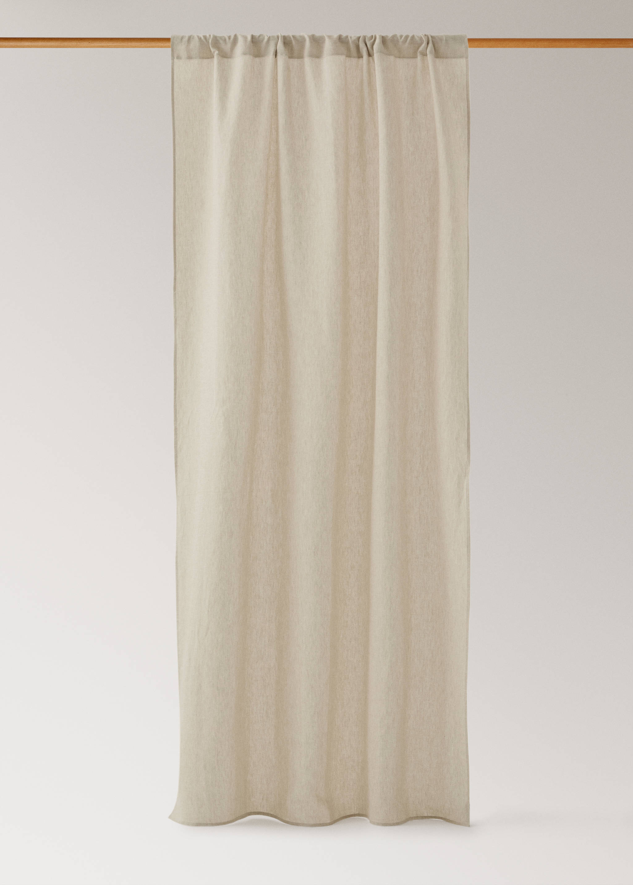 Linen curtain with hemstitch details - Article without model