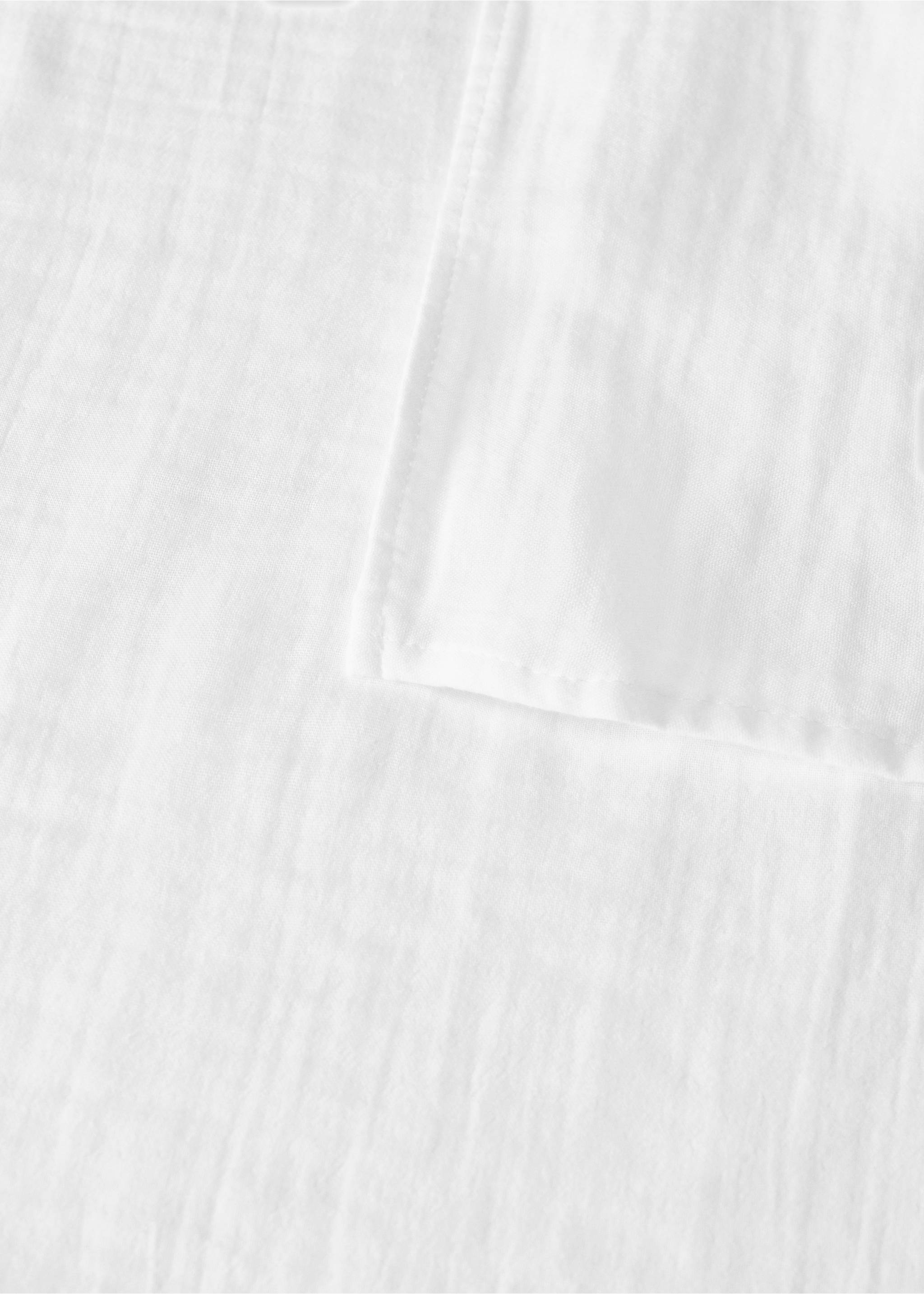 Cotton textured baby swaddle - Details of the article 2, White. Ref: 17051573-00.