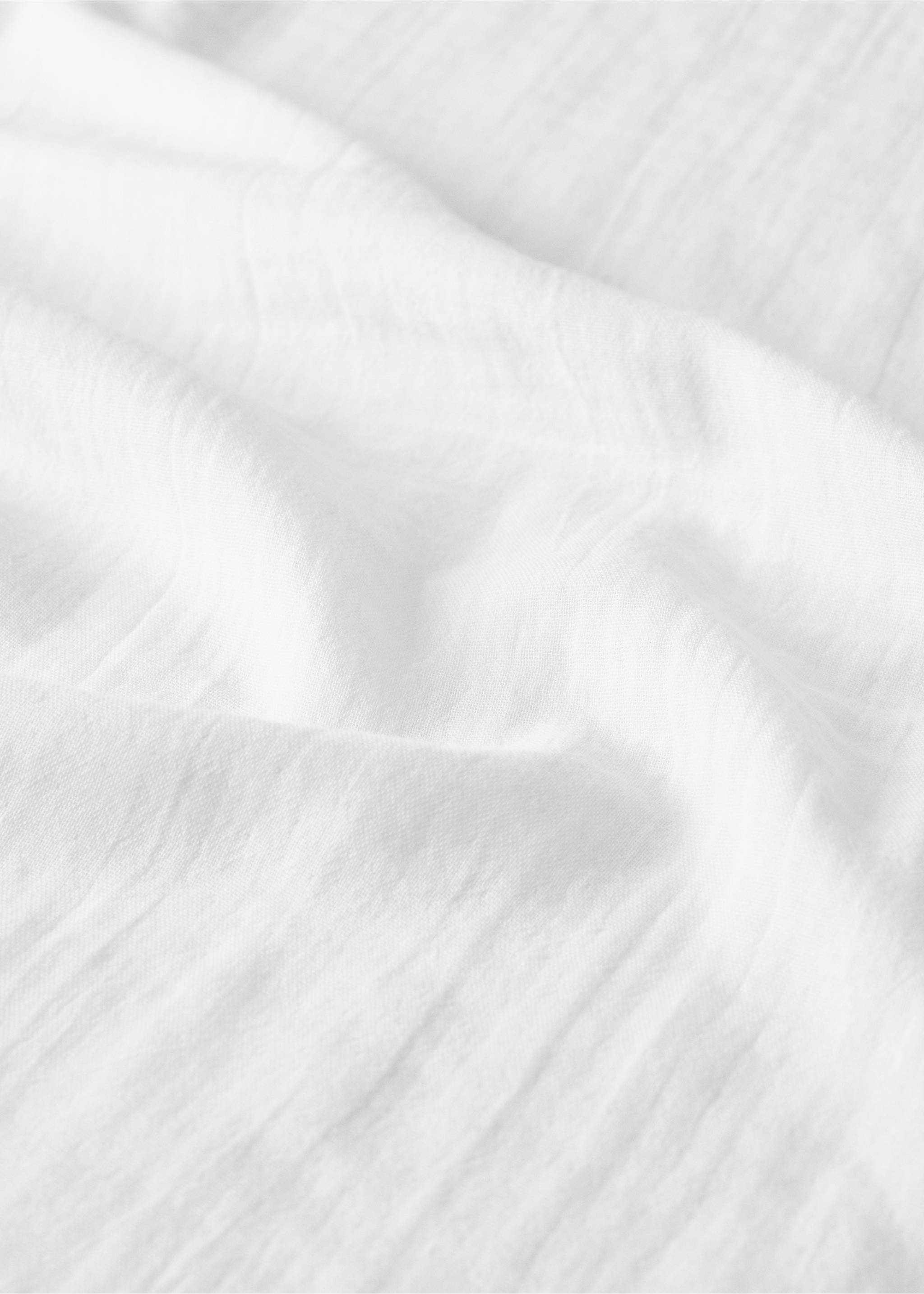 Cotton textured baby swaddle - Details of the article 3, White. Ref: 17051573-00.