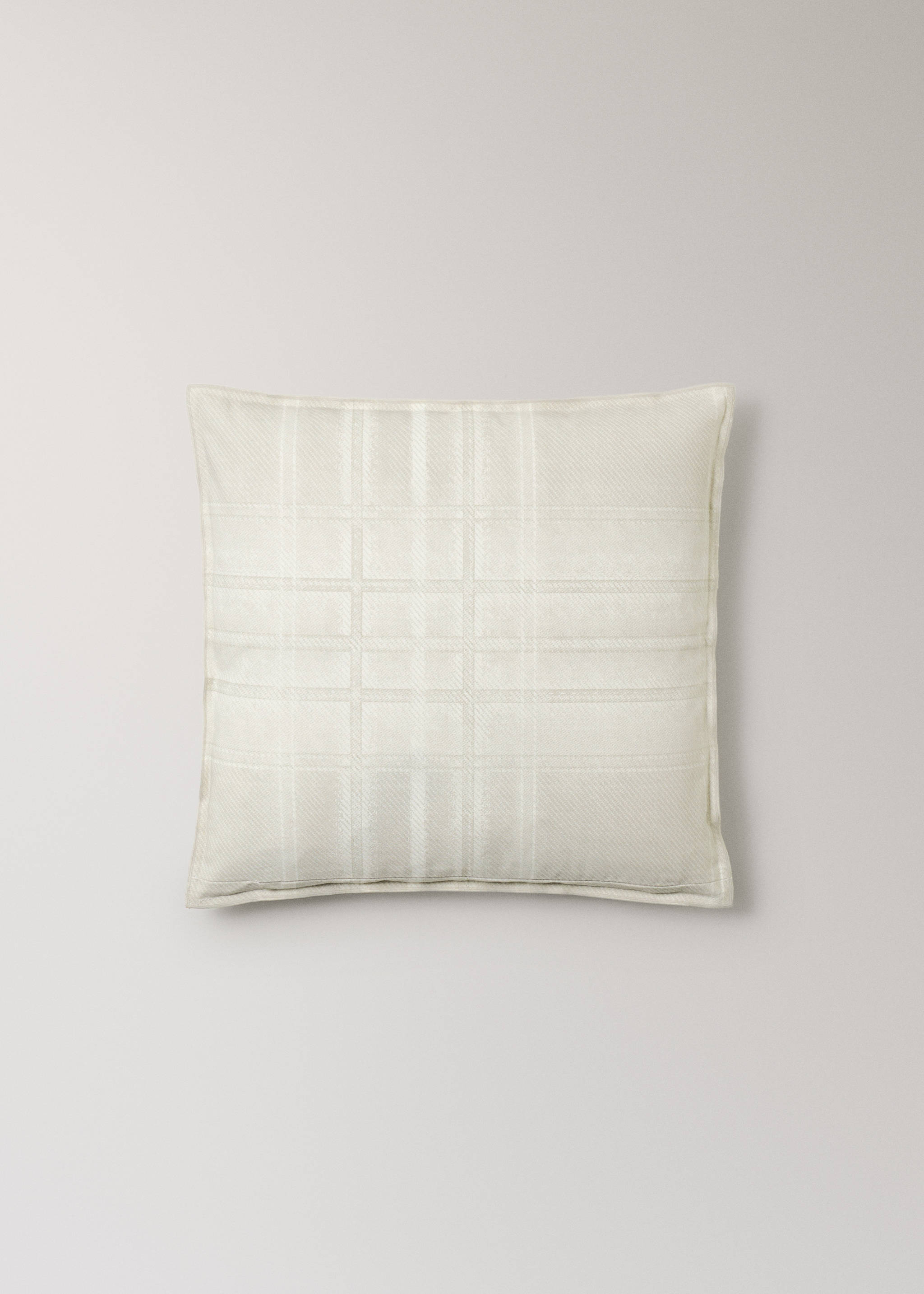 Cotton check-print cushion cover 50x50 cm - Details of the article 1