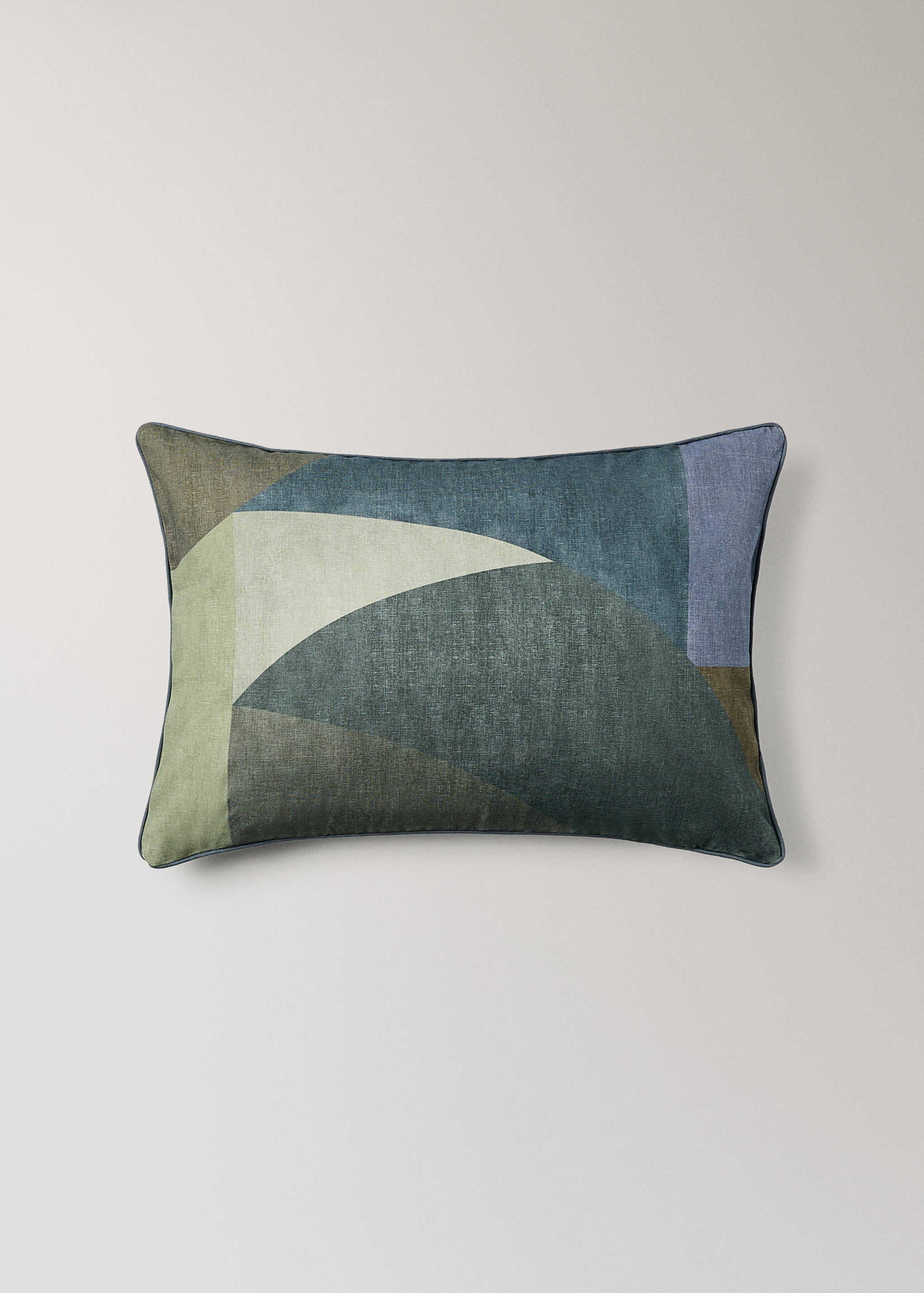 Cotton cushion cover with abstract print 40x60 cm - Article without model