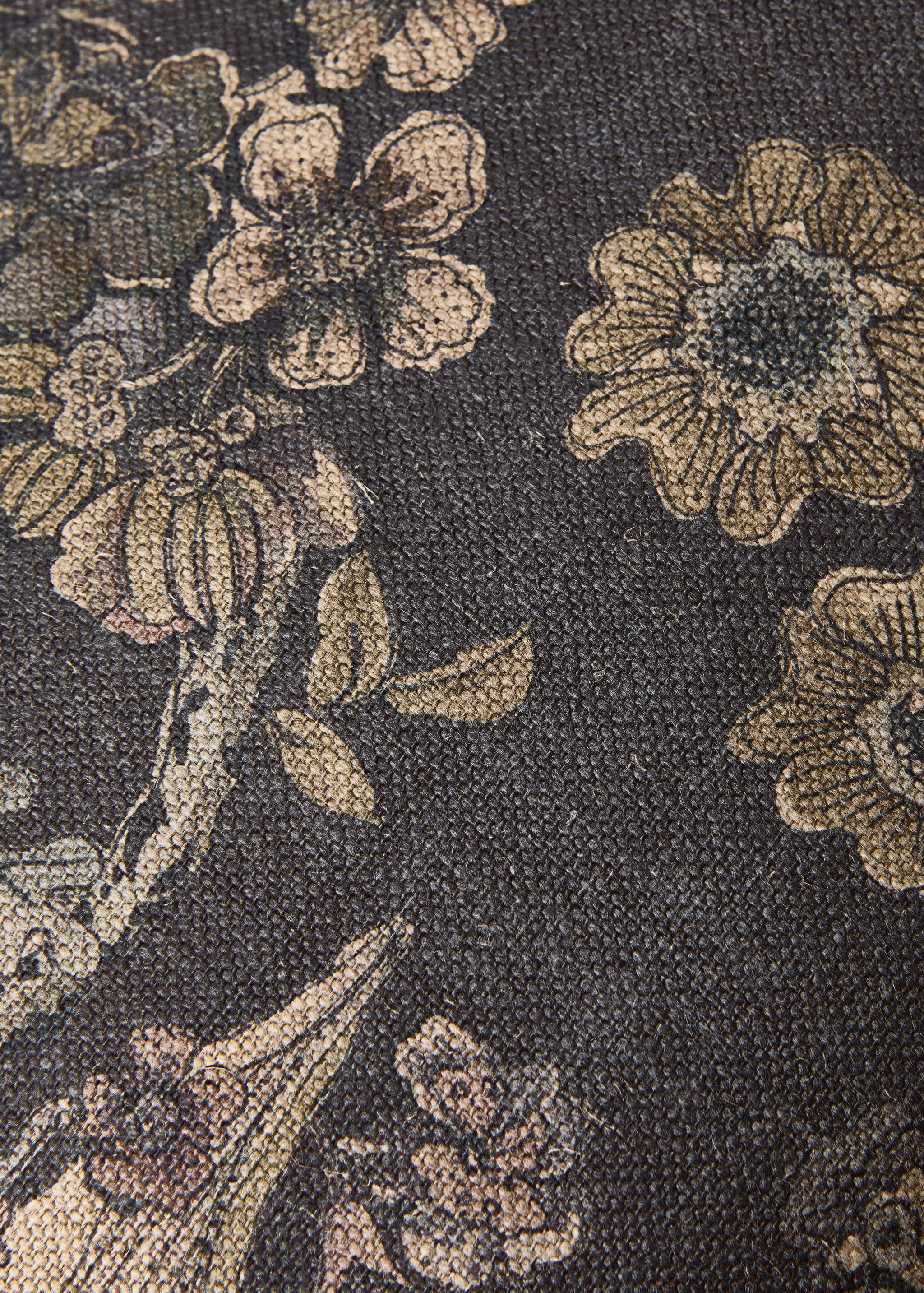 Linen floral-print cushion cover 40x60 cm - Details of the article 3