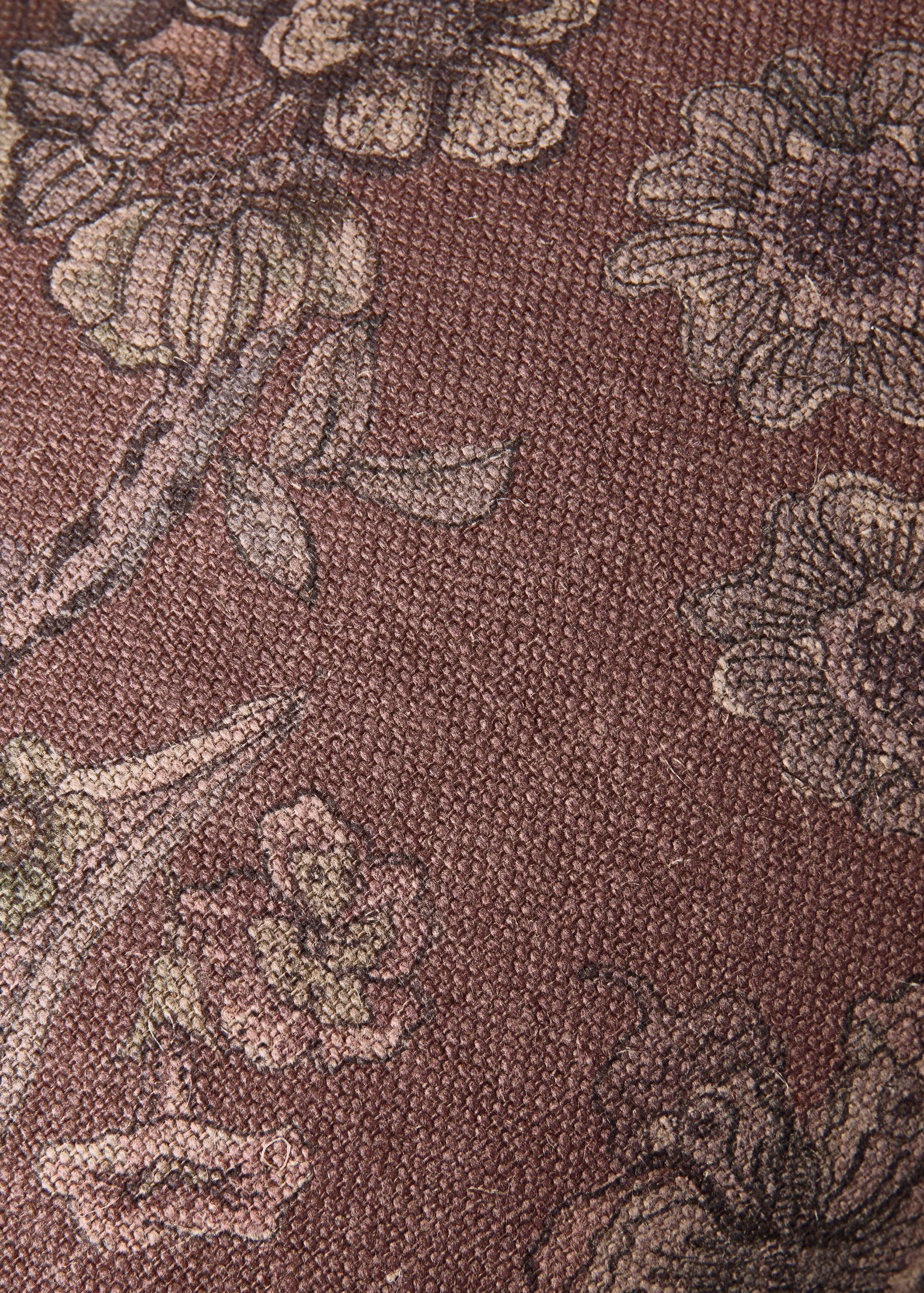 Linen floral-print cushion cover 40x60 cm - Details of the article 3