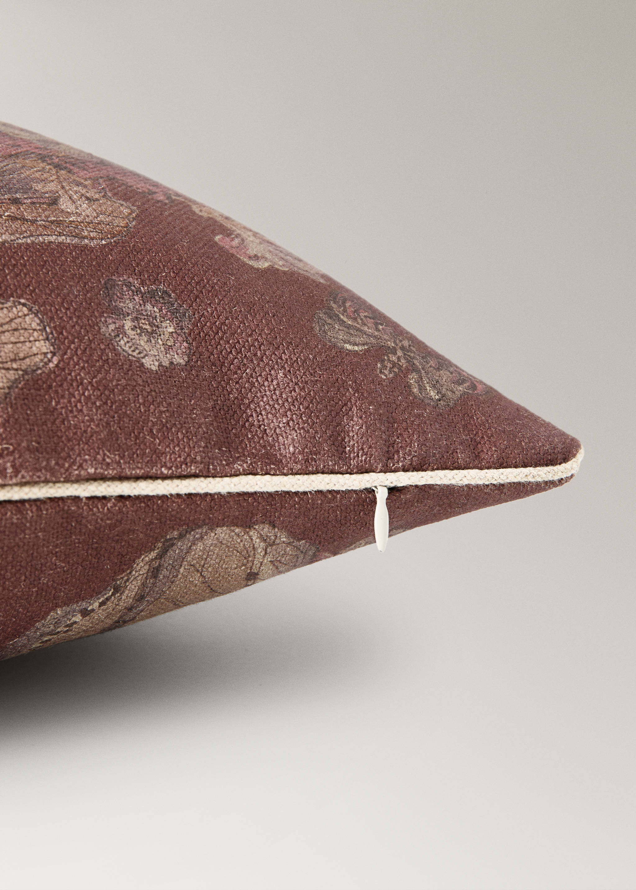 Husă de pernă din in cu imprimeu floral 40x60 cm - Detaliu al articolului 1