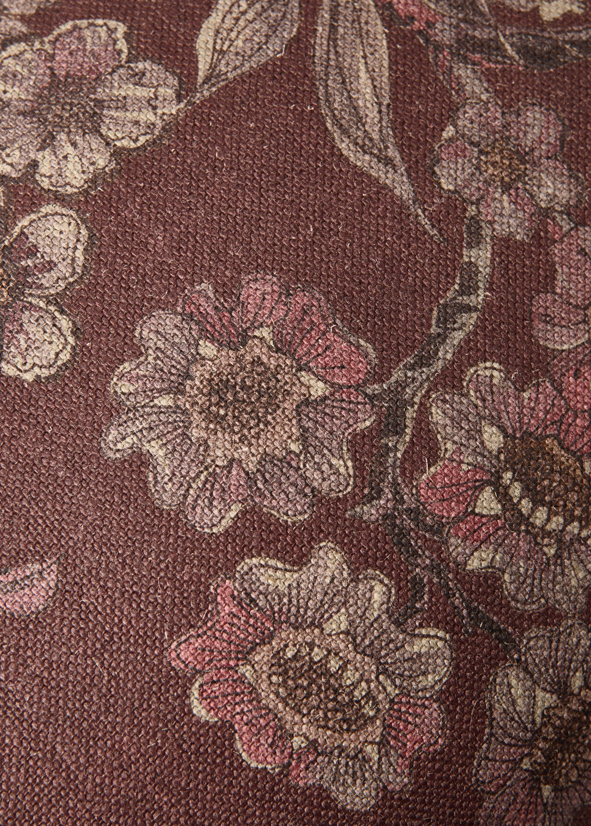 Husă de pernă din in cu imprimeu floral 40x60 cm - Detaliu al articolului 3