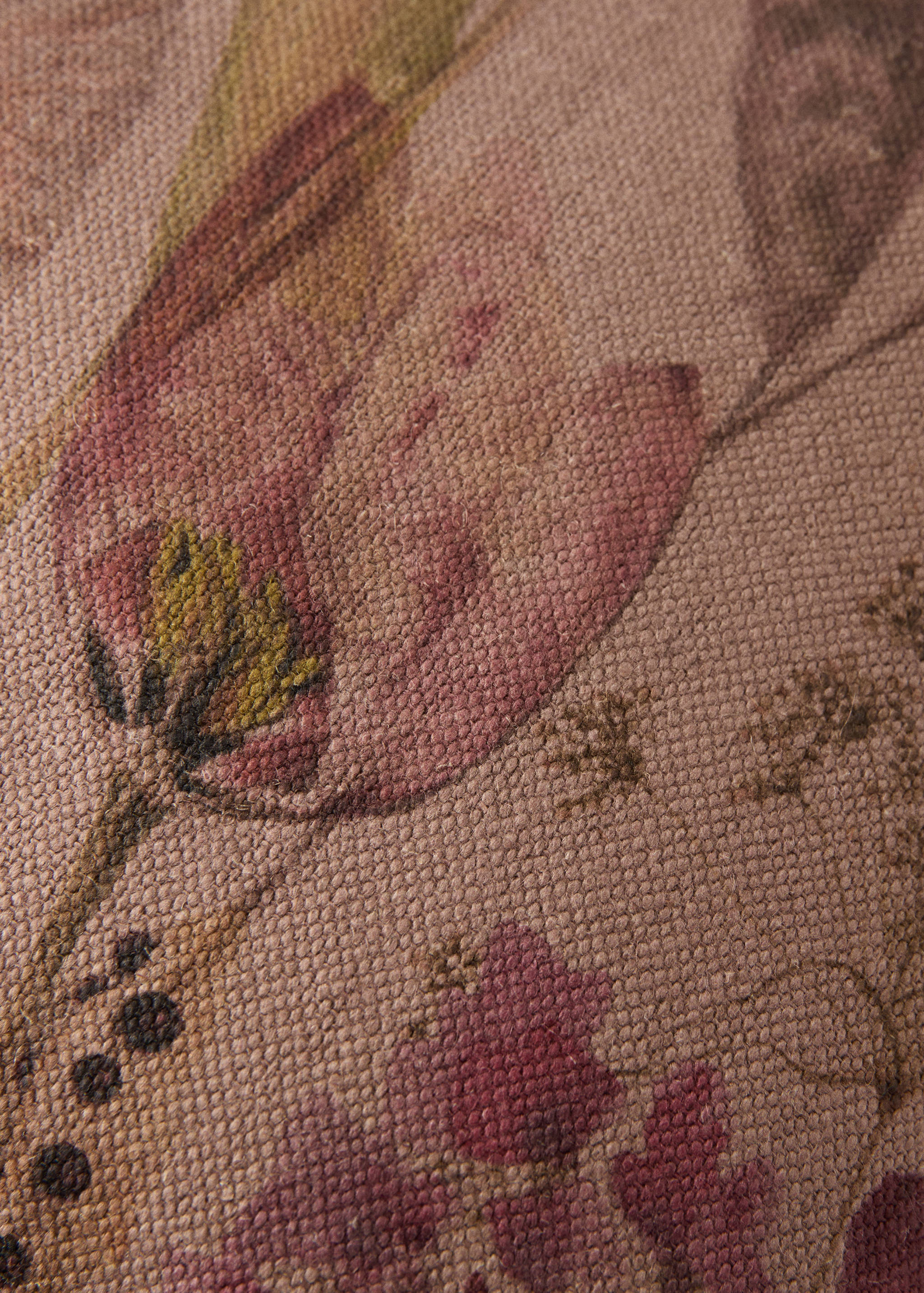 Leinen-Kissenhülle mit Blumenprint 50x50 cm - Detail des Artikels 4