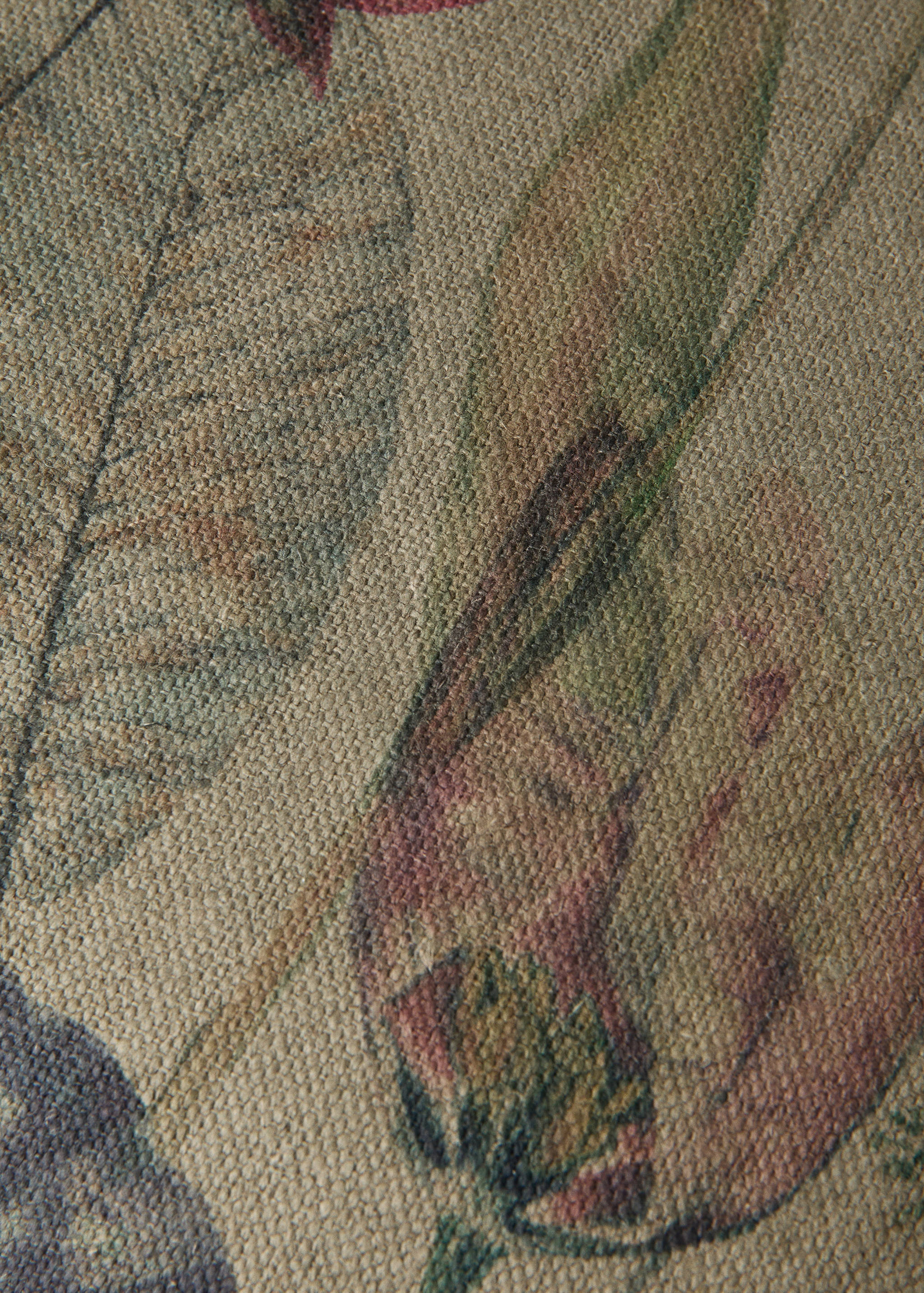 Leinen-Kissenhülle mit Blumenprint 50x50 cm - Detail des Artikels 4