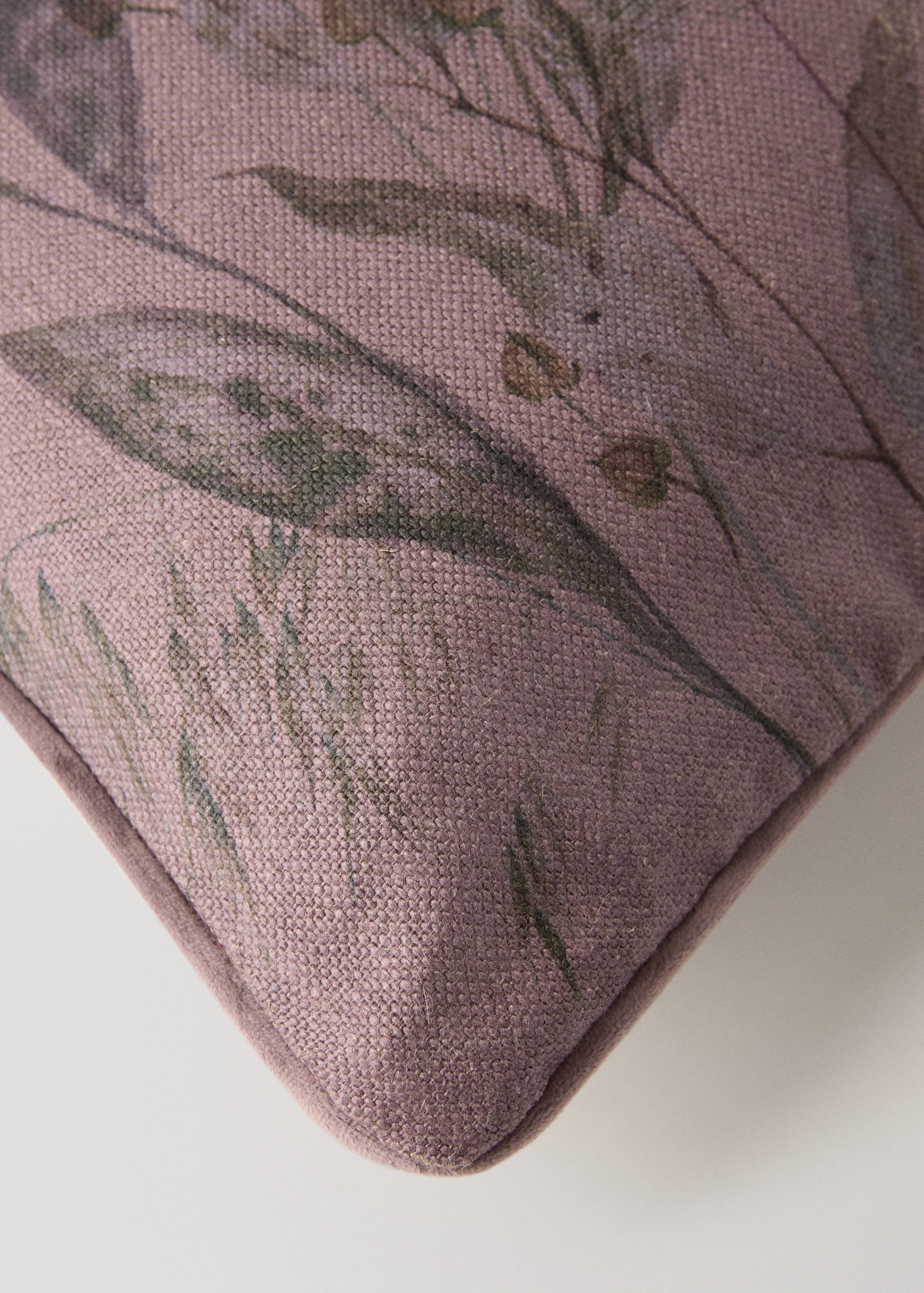 Blomstrete putetrekk i lin, 50x50 cm - Artikkeldetalj 3