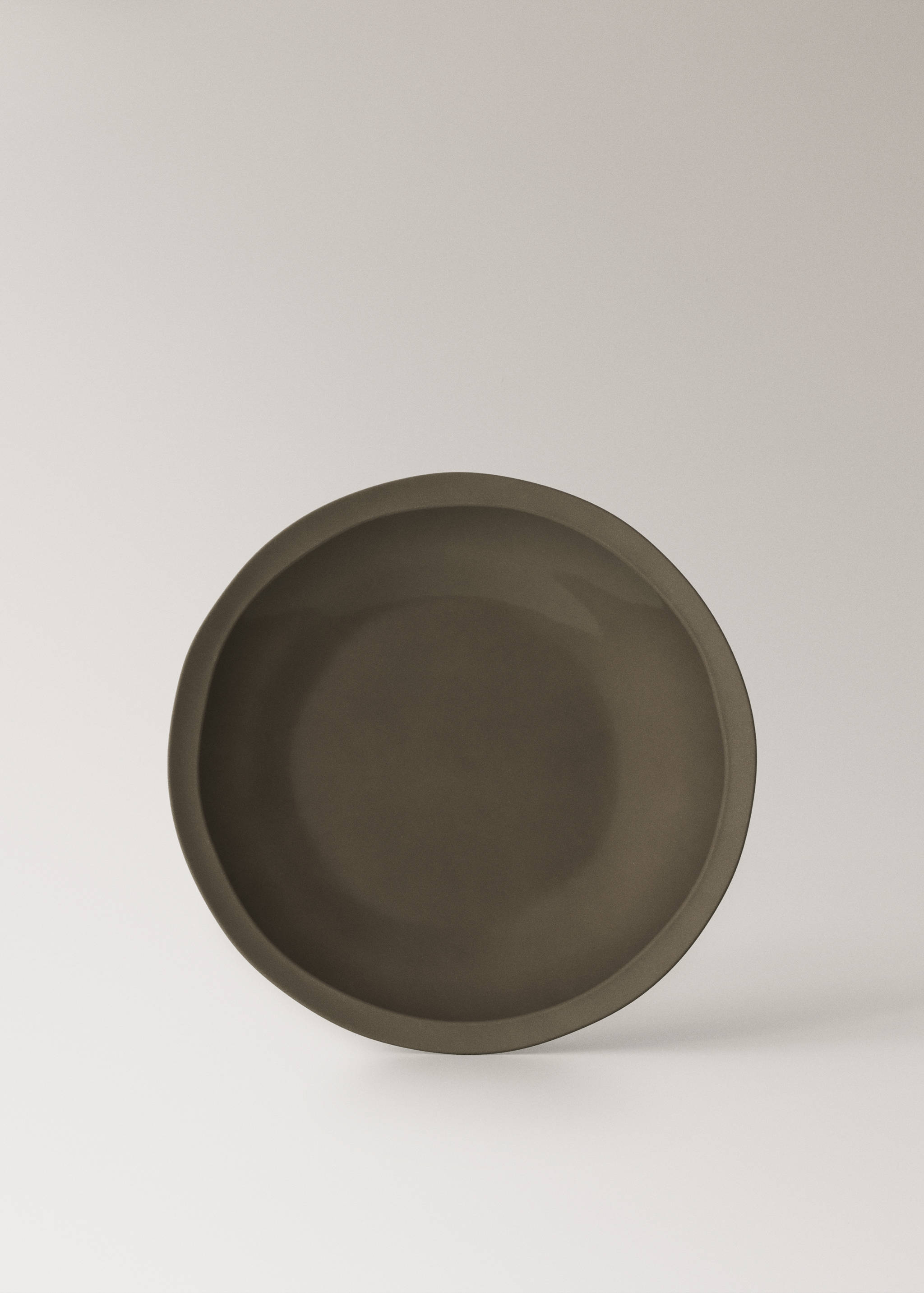 Recycled stoneware flat plate - Article without model