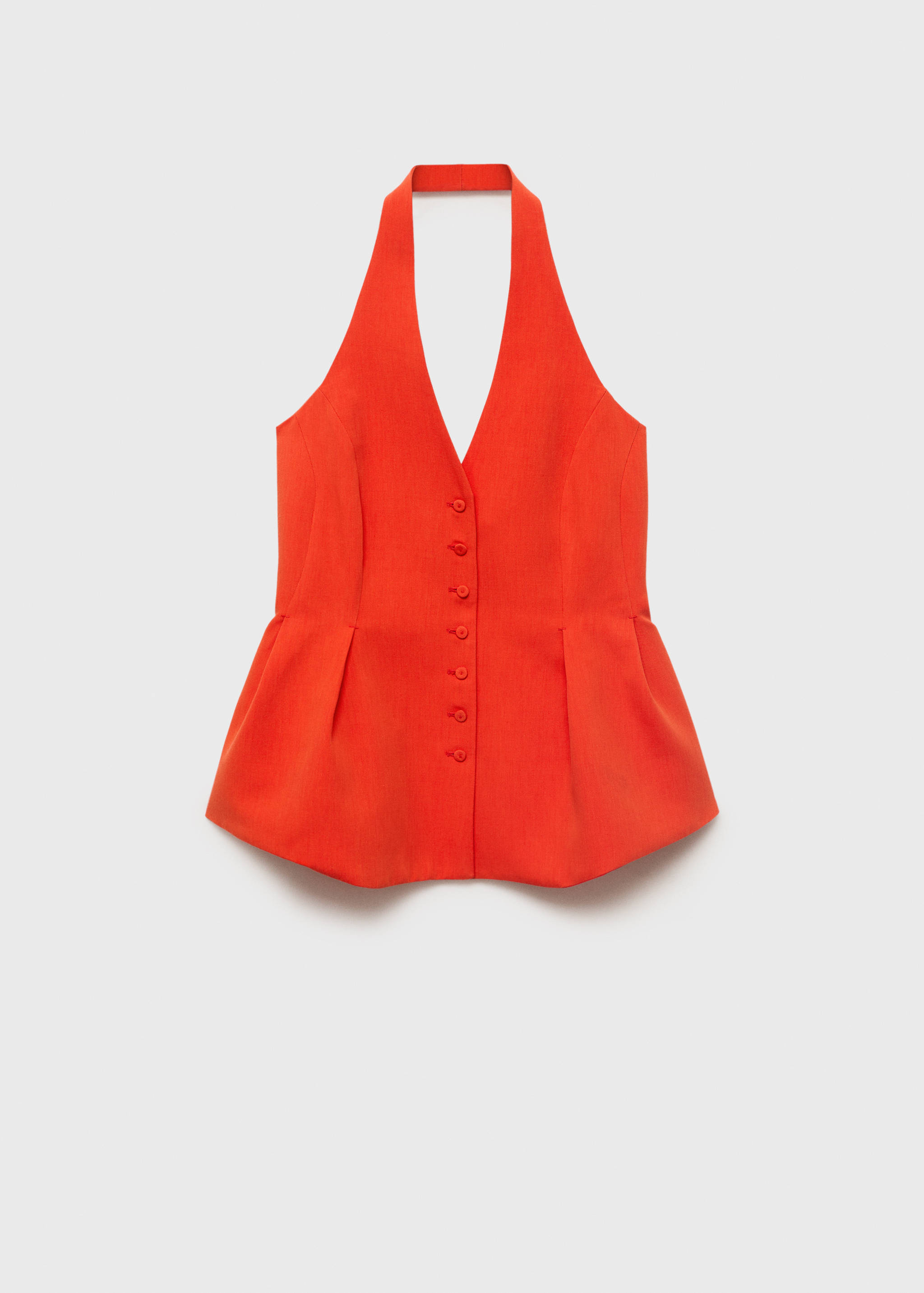Halter-neck peplum waistcoat - Article without model
