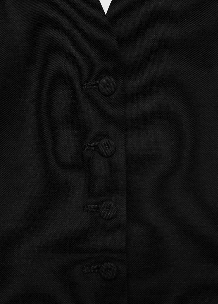 Halter-neck peplum waistcoat — Black