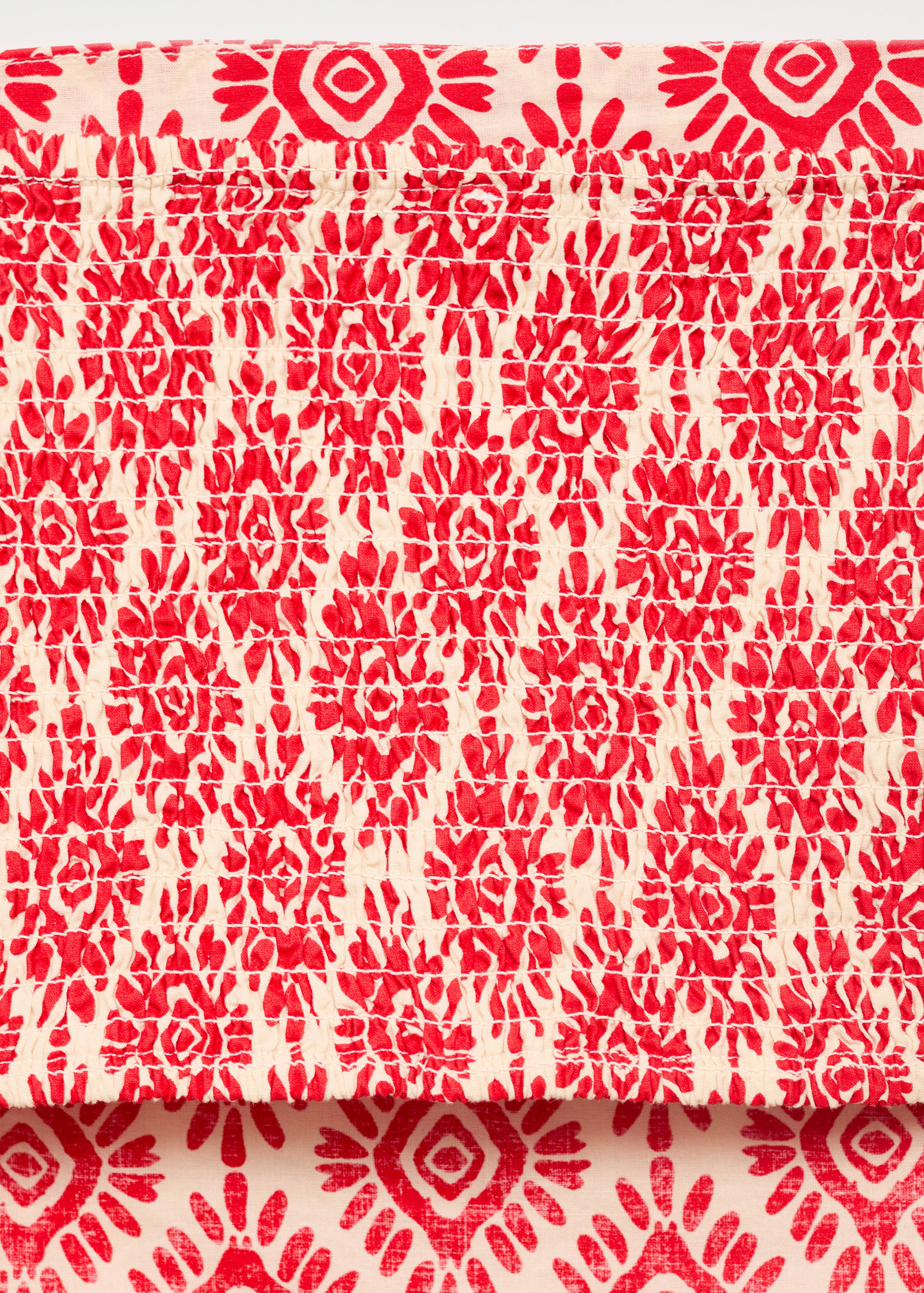 Gemustertes Top mit V-Ausschnitt - Detail des Artikels 0