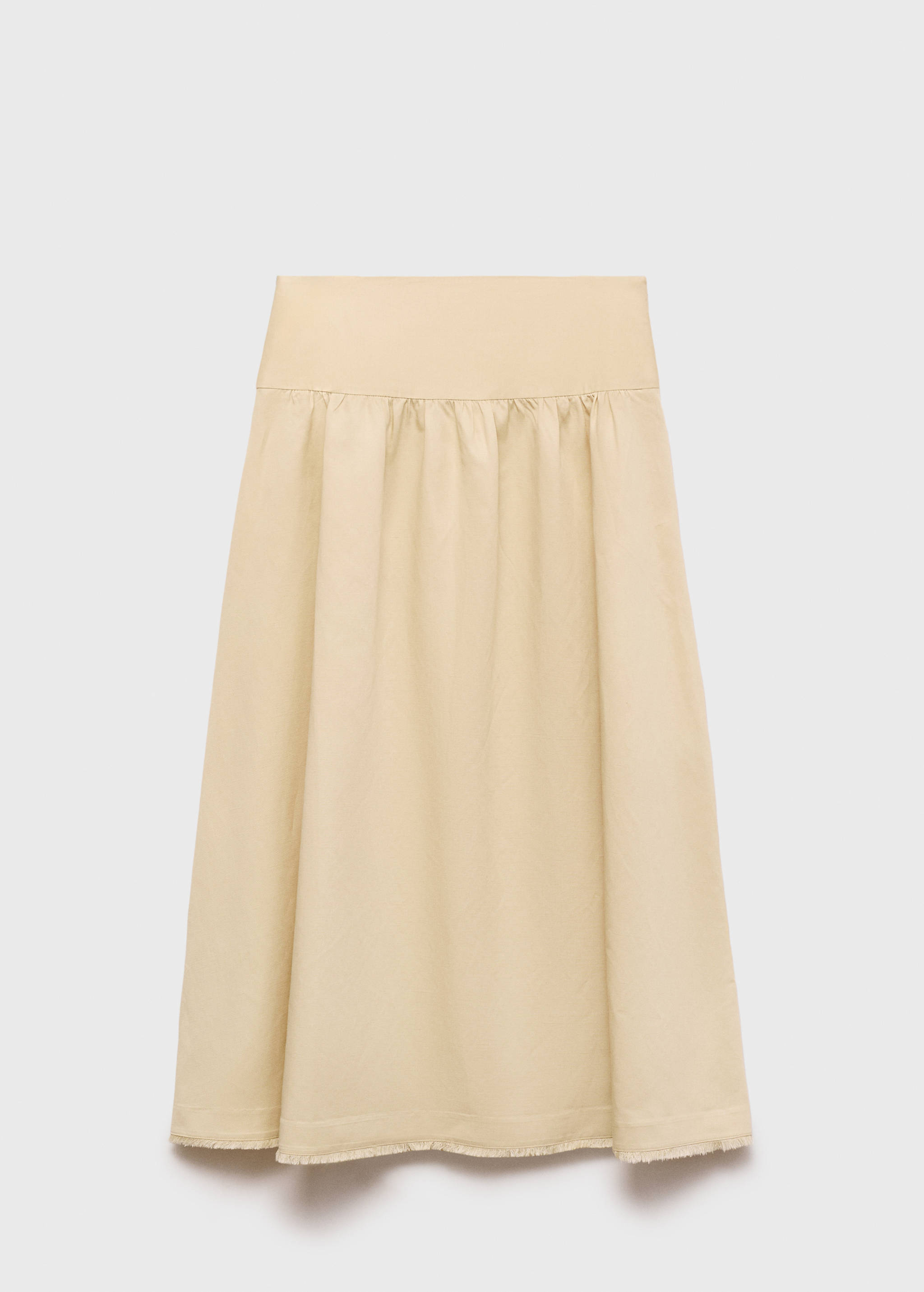 Midi-skirt with frayed ends - Article without model