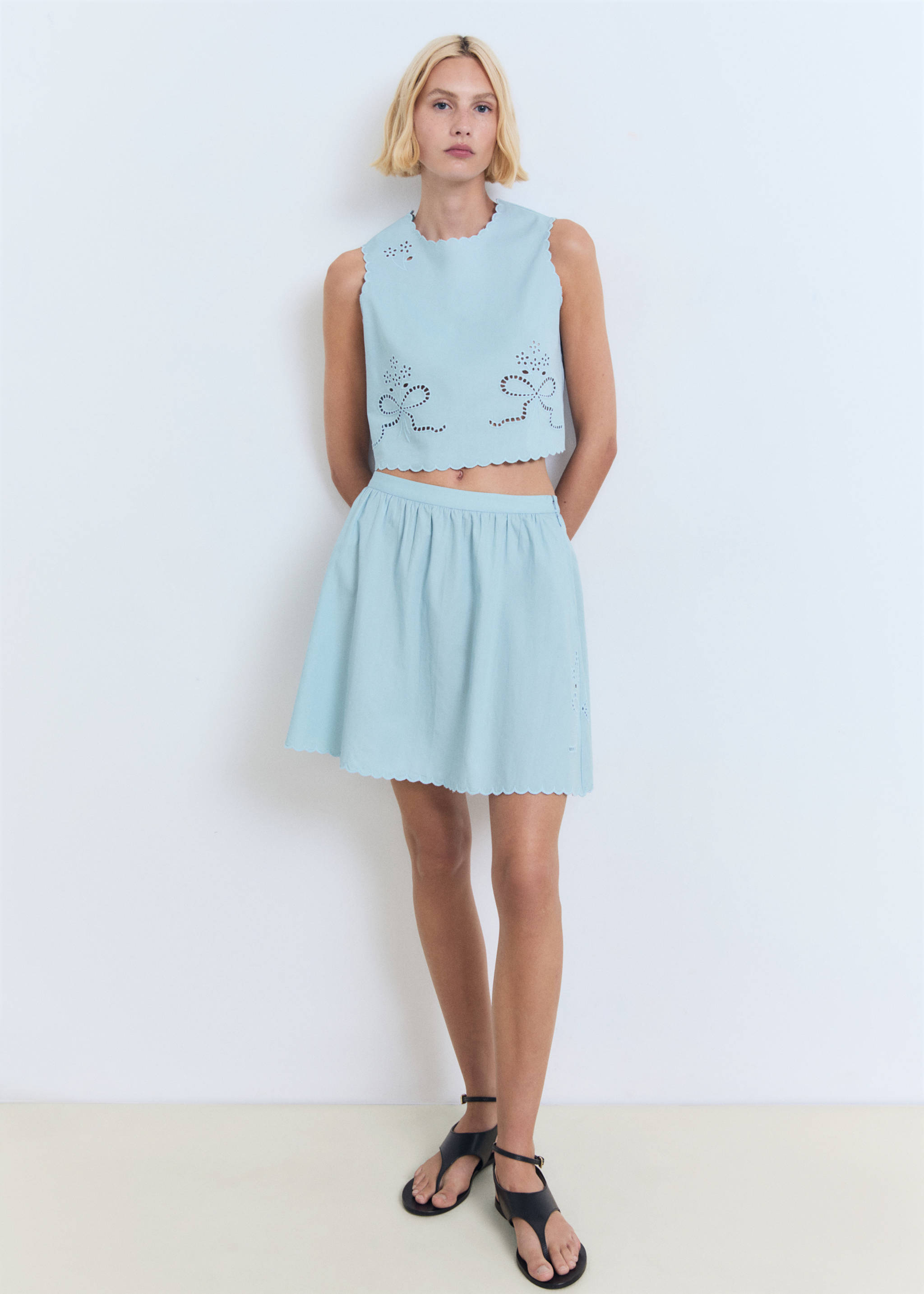 Jupe broderie base festonnée - Plan général