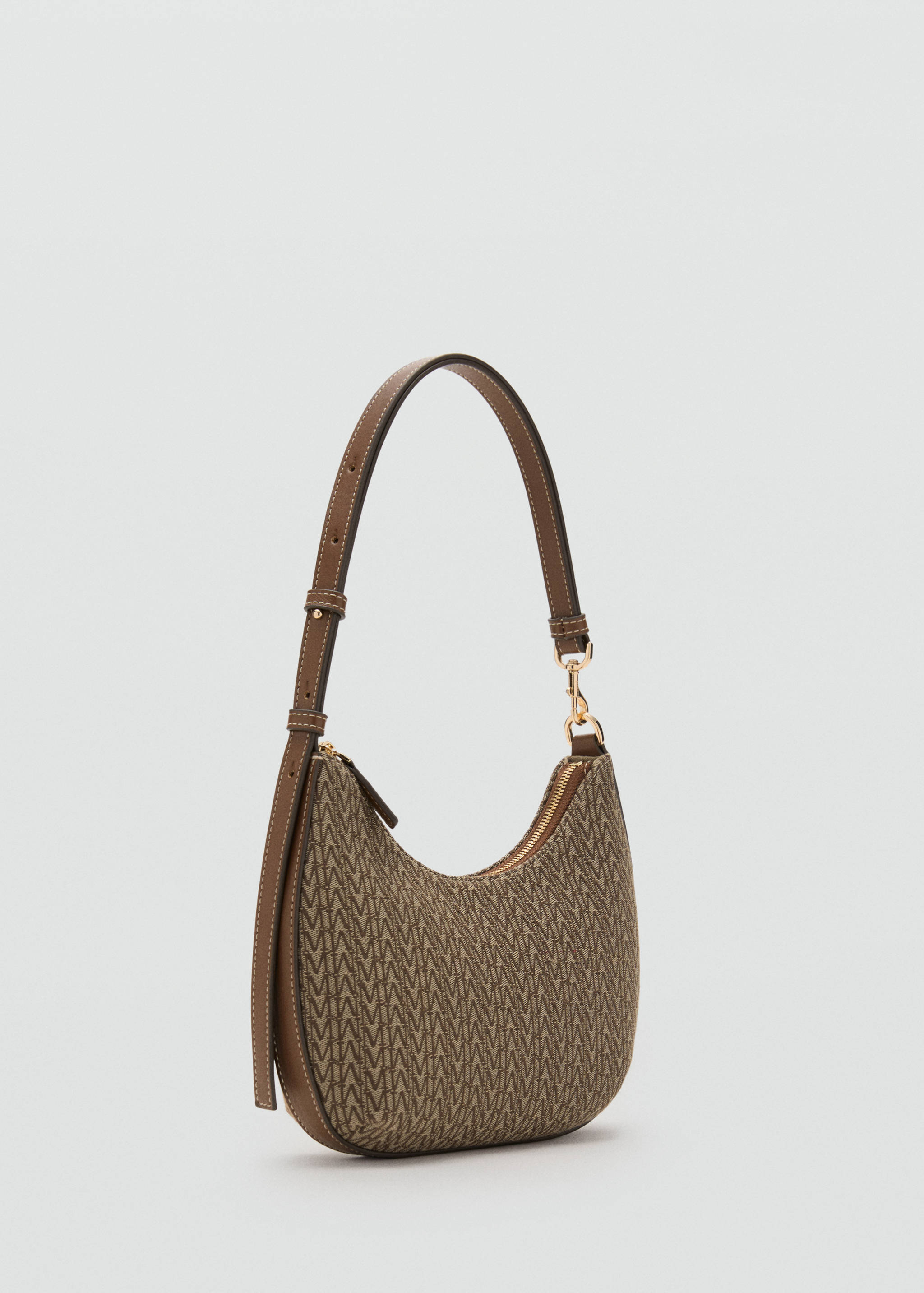 Jacquard shoulder bag with logo - Medium plane